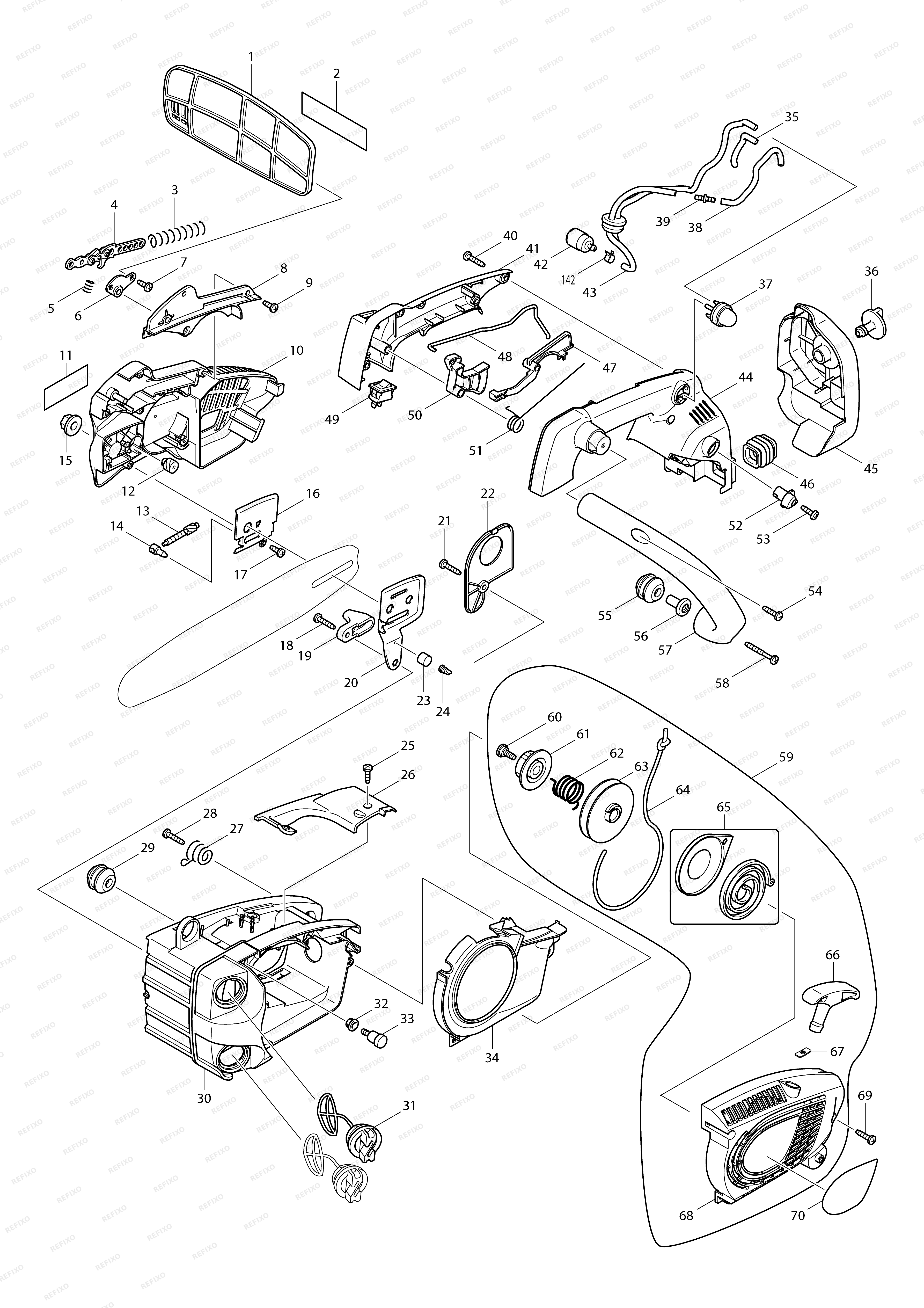 MAKITA DCS232T — схема запчастей