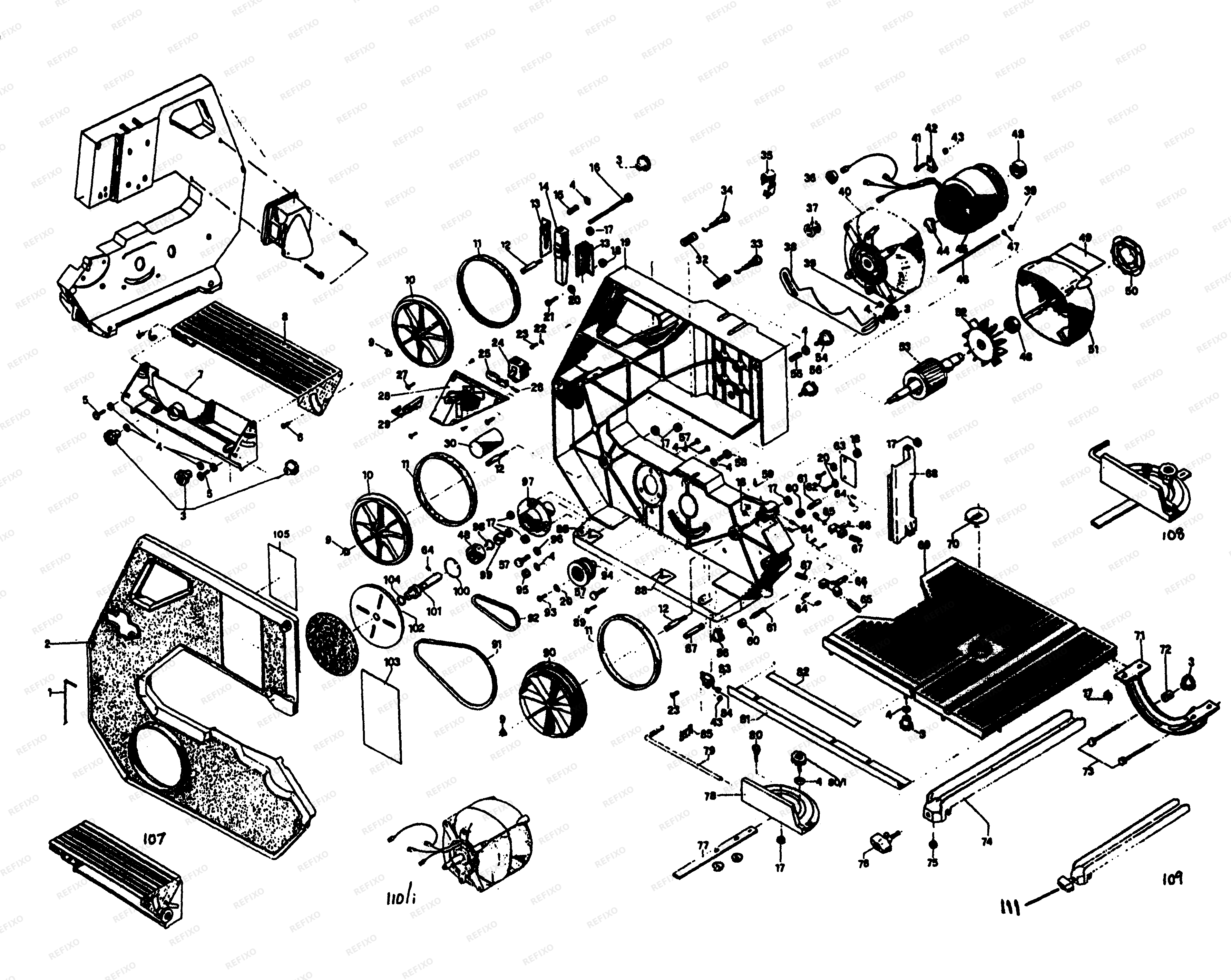 DeWalt ????????? ???? DW100 — схема запчастей