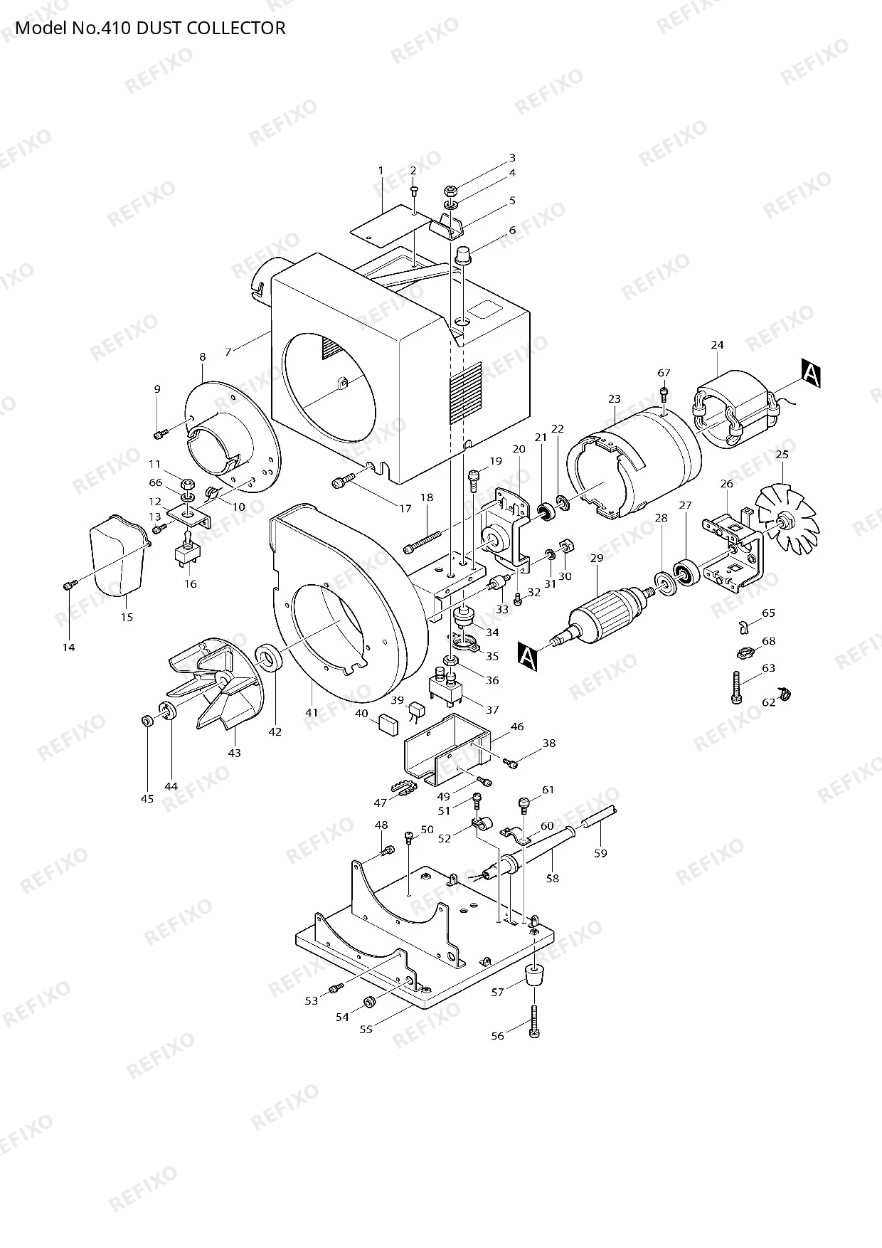 MAKITA 410 — схема запчастей