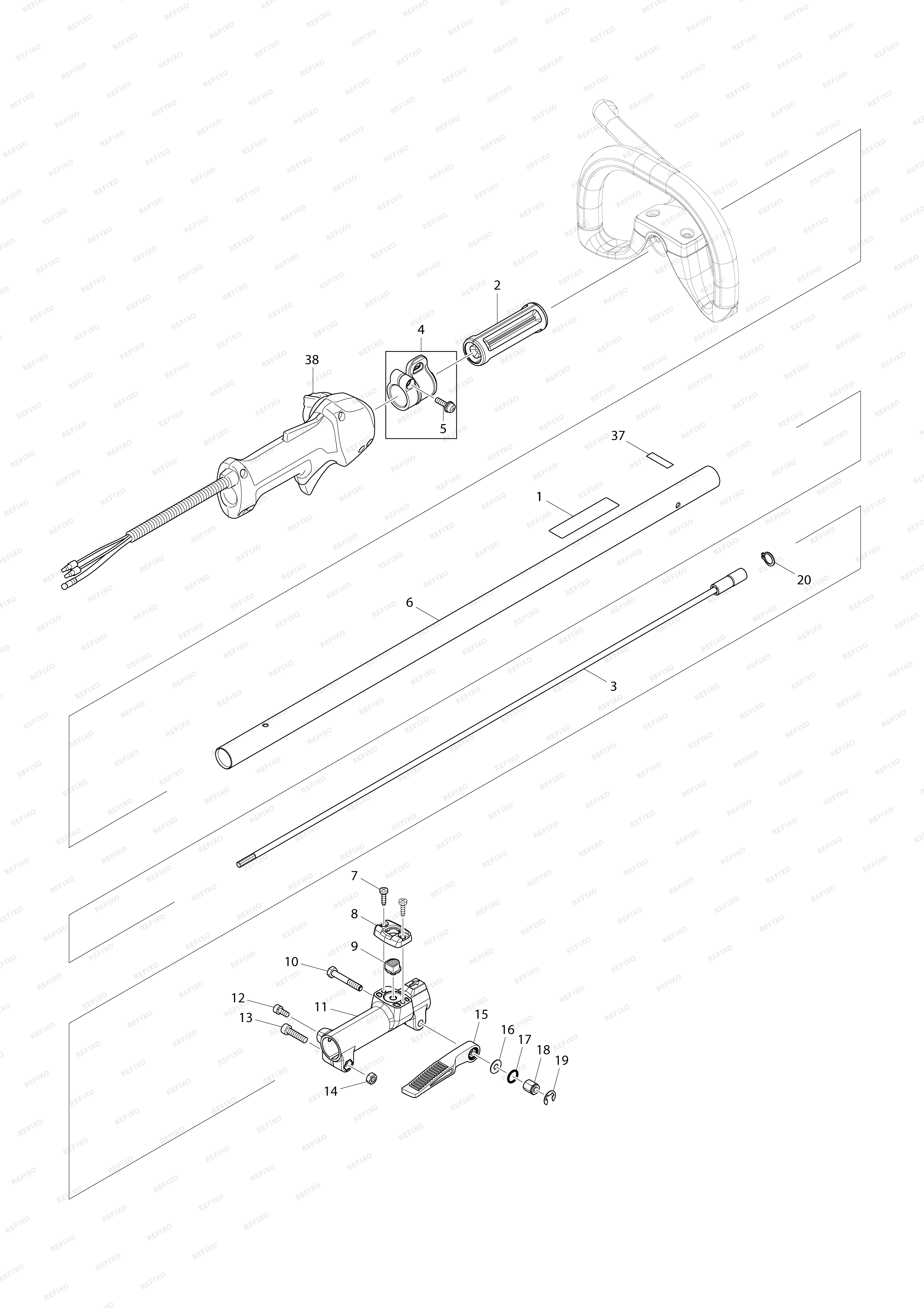 MAKITA EX2650LH — схема запчастей