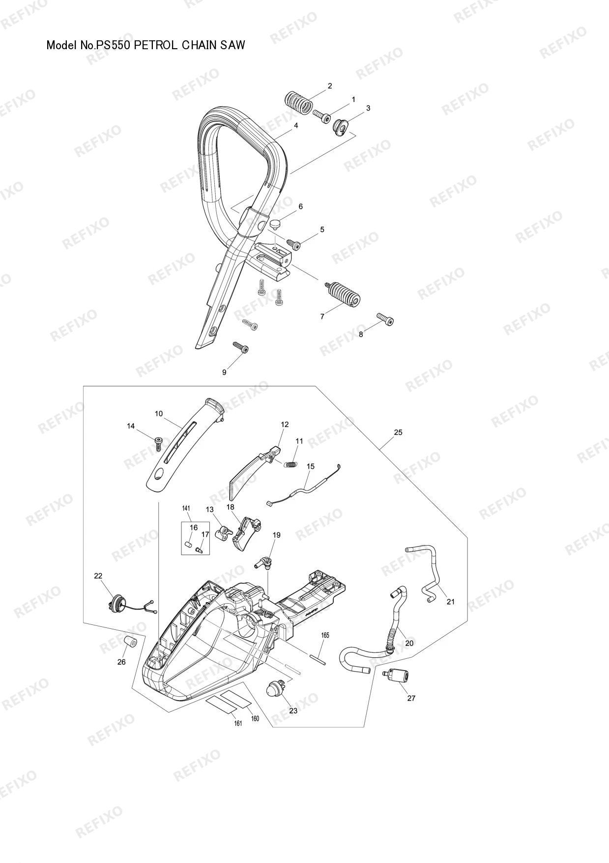 MAKITA PS 550 — схема запчастей
