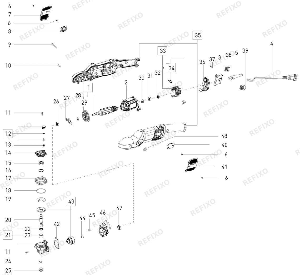 Festool RAP 150-21 FE 230V - Rotationspolierer 10017622 — схема запчастей