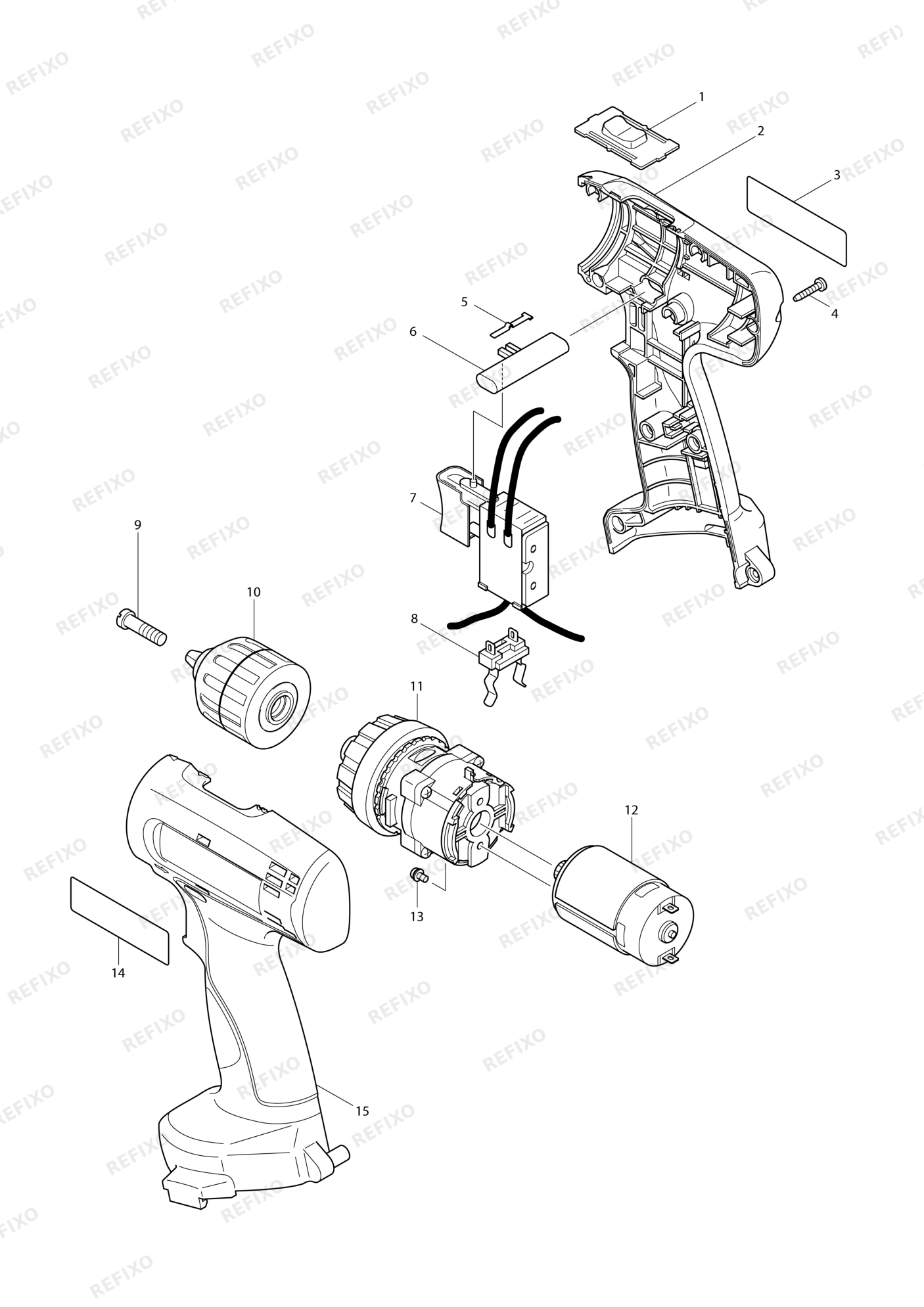 MAKITA 6280D — схема запчастей