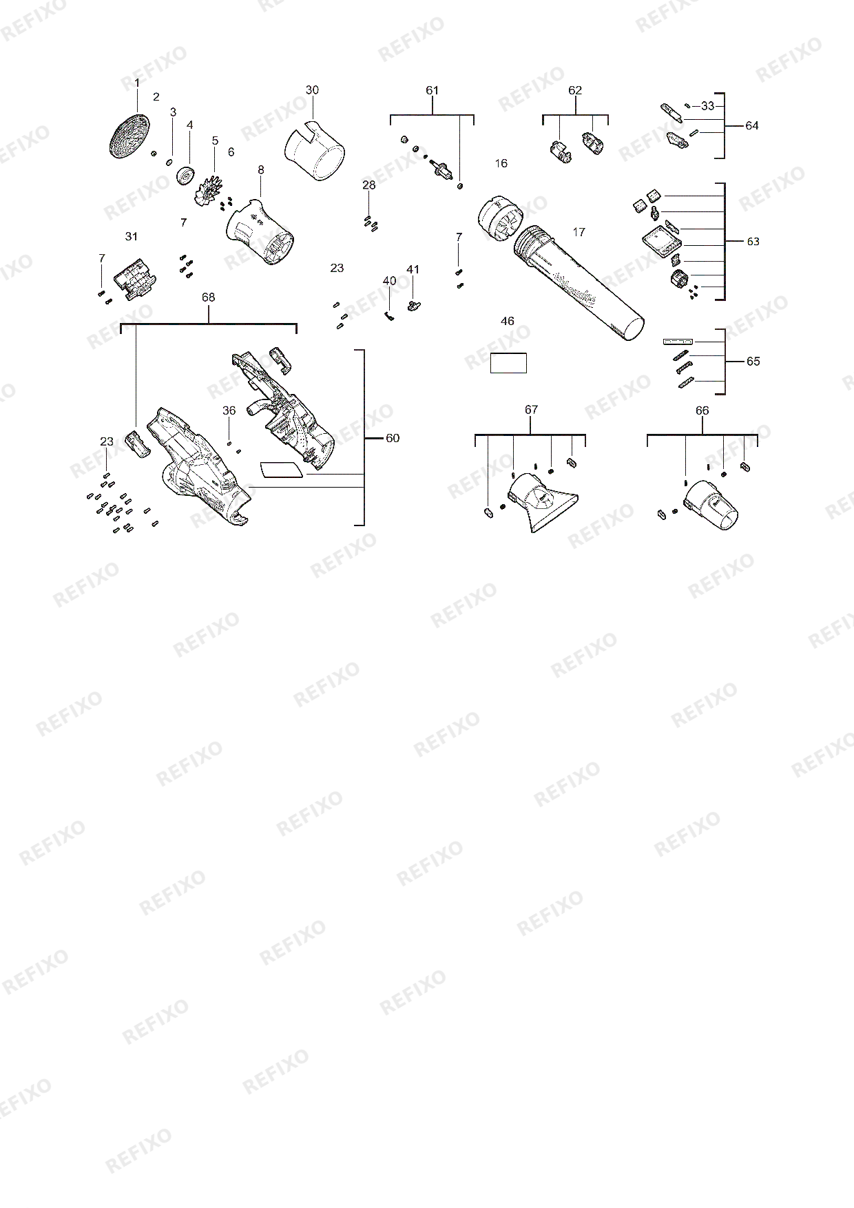 MILWAUKEE M18F2BL 0 4933479987 4000491560 — схема запчастей