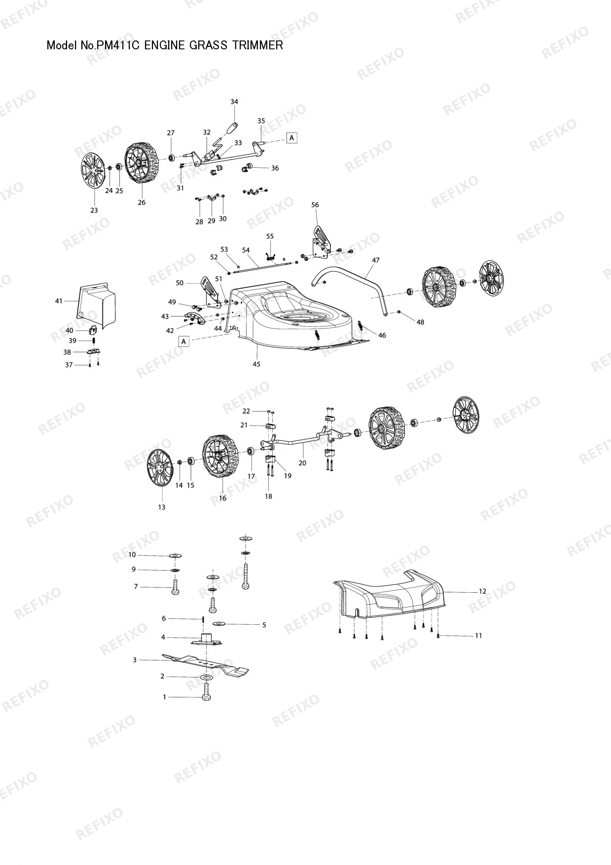 MAKITA PM 411C — схема запчастей