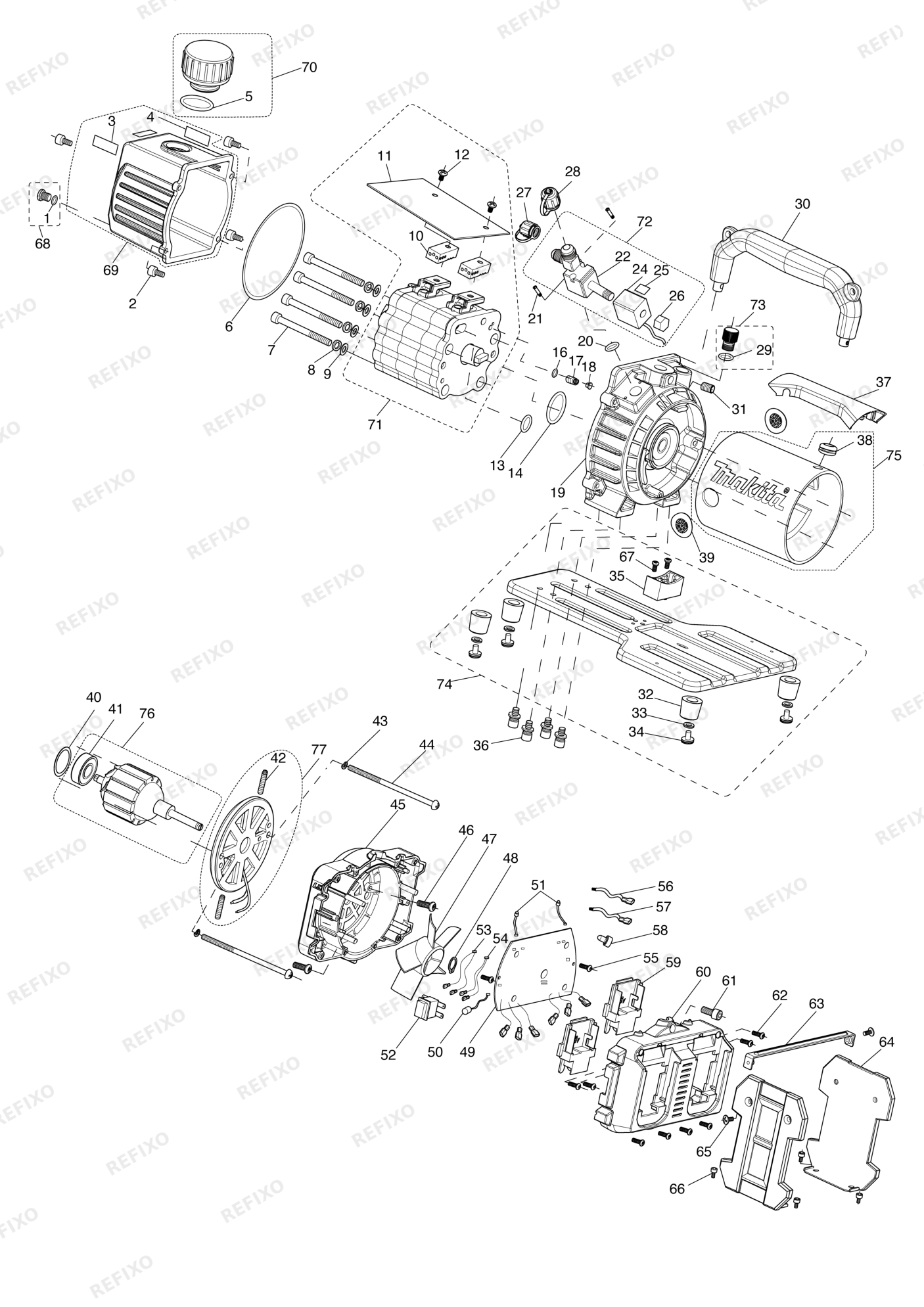 MAKITA DVP181 — схема запчастей