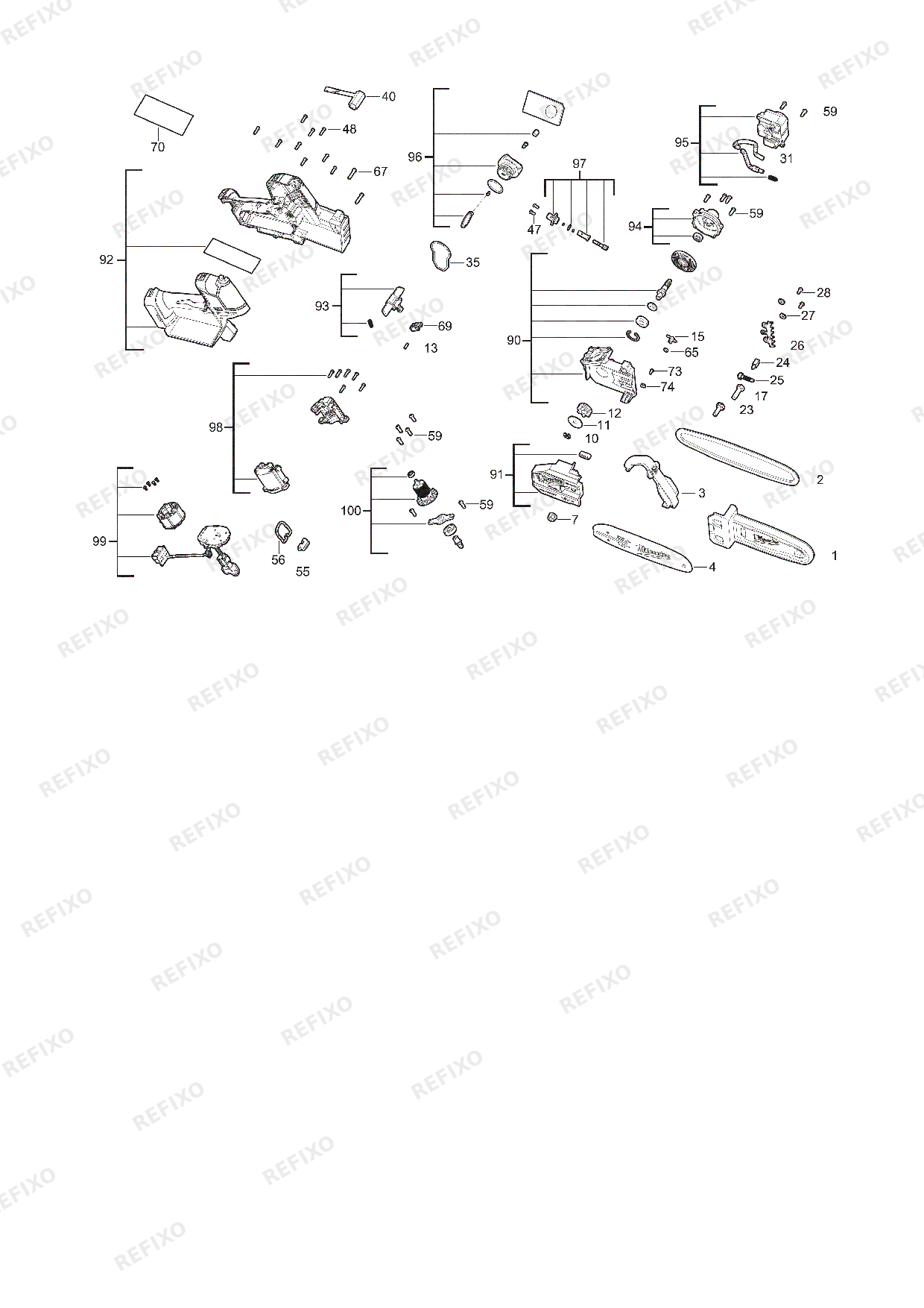 MILWAUKEE M18FHS20 0 4933480117 4000491660 — схема запчастей