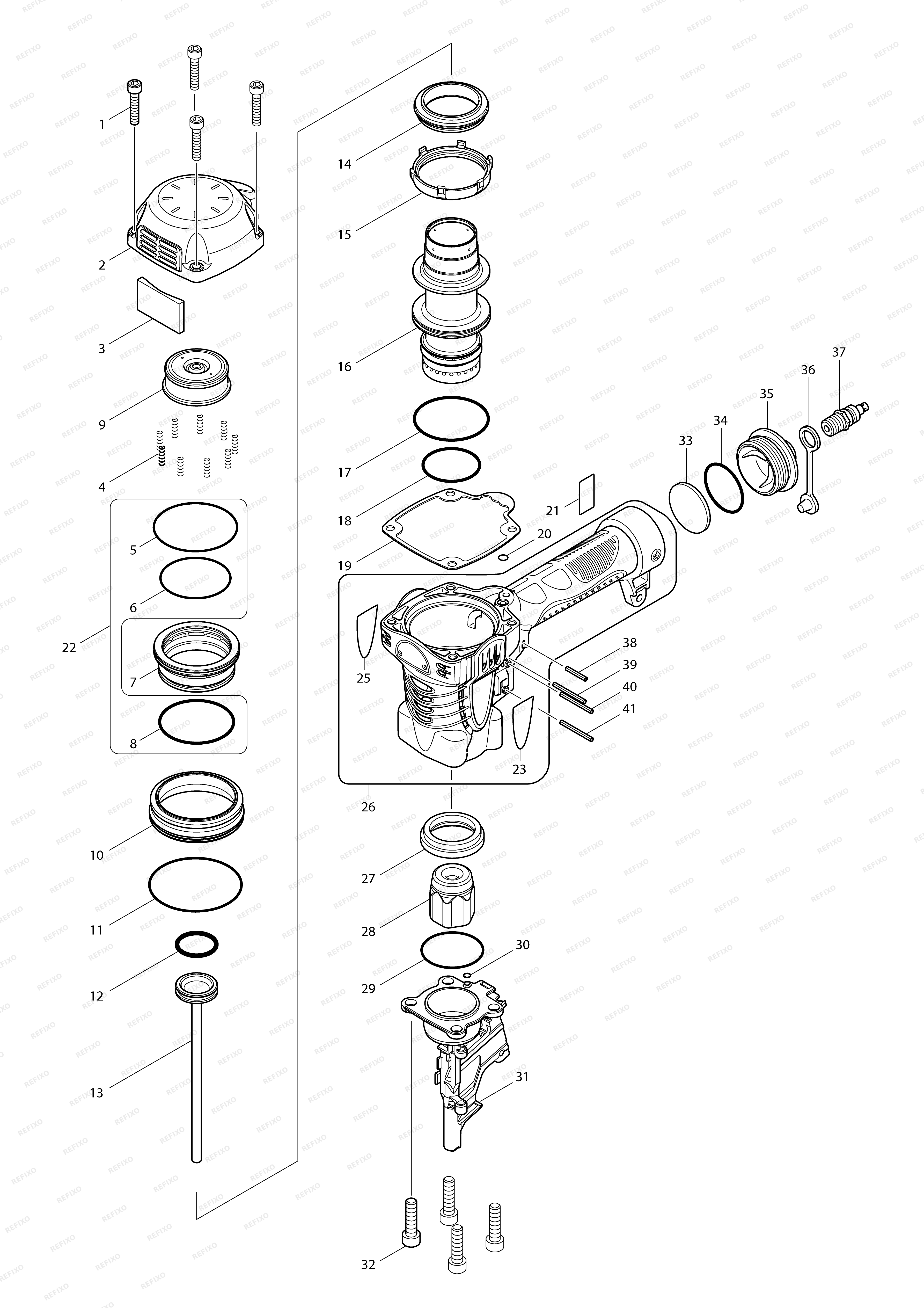 MAKITA AN711H — схема запчастей