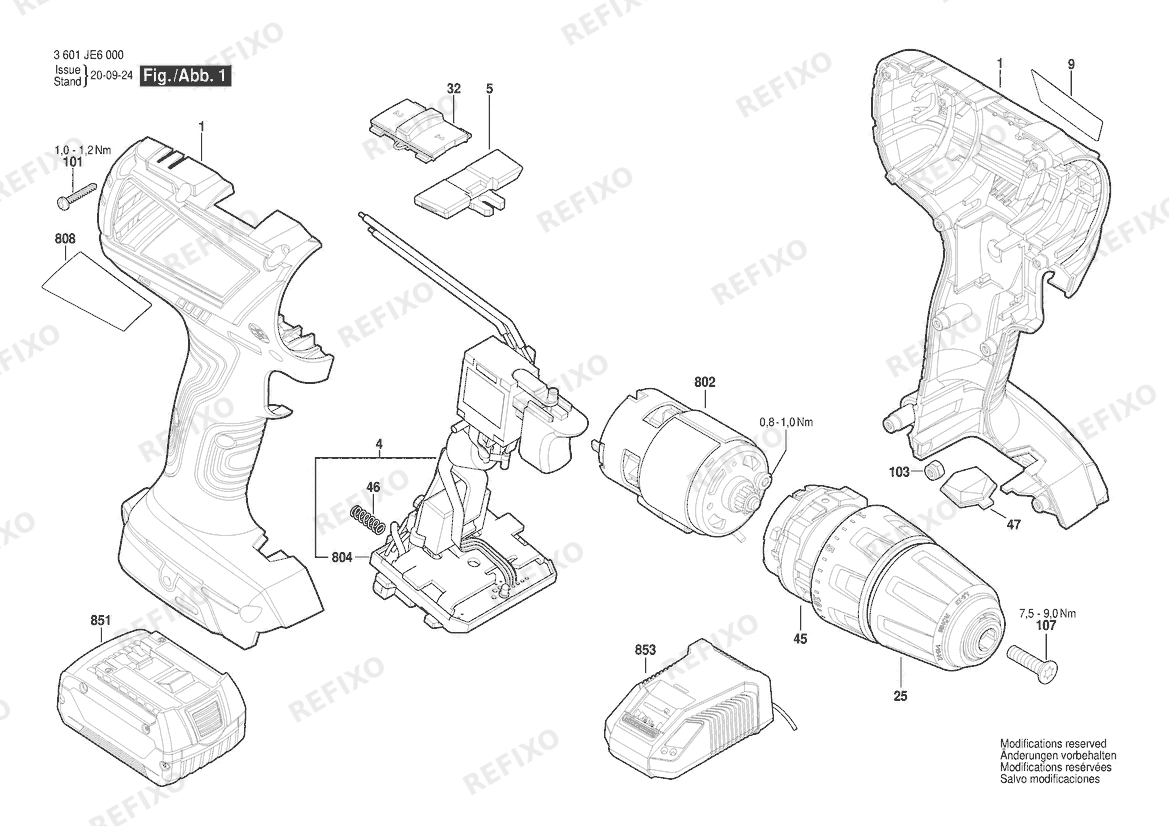 Bosch Gw- аккумуляторный - шуруповёрт GSR 14,4-2-LI Plus | 14.4 V | 001 - EU (3 601 JE6 000) — схема запчастей
