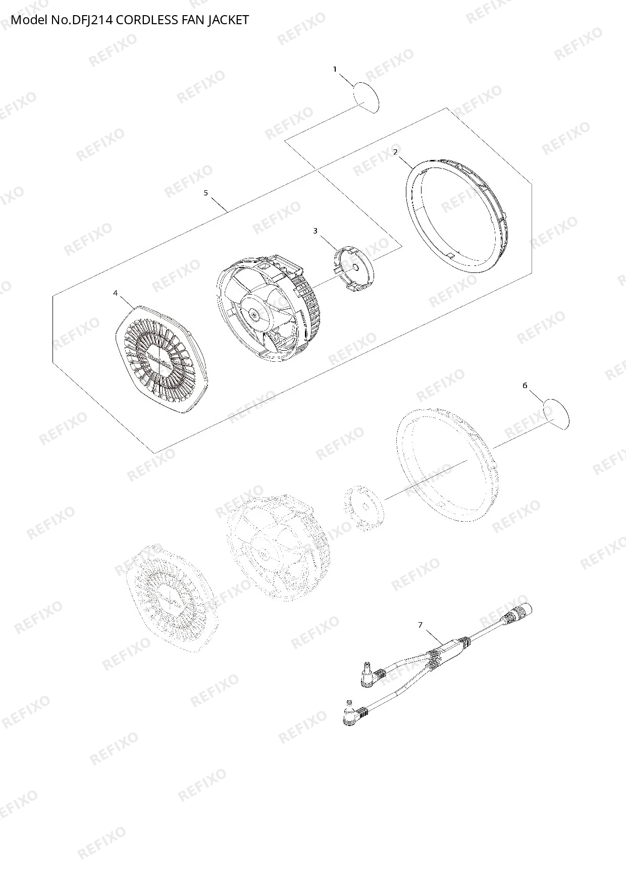 MAKITA DFJ214A — схема запчастей