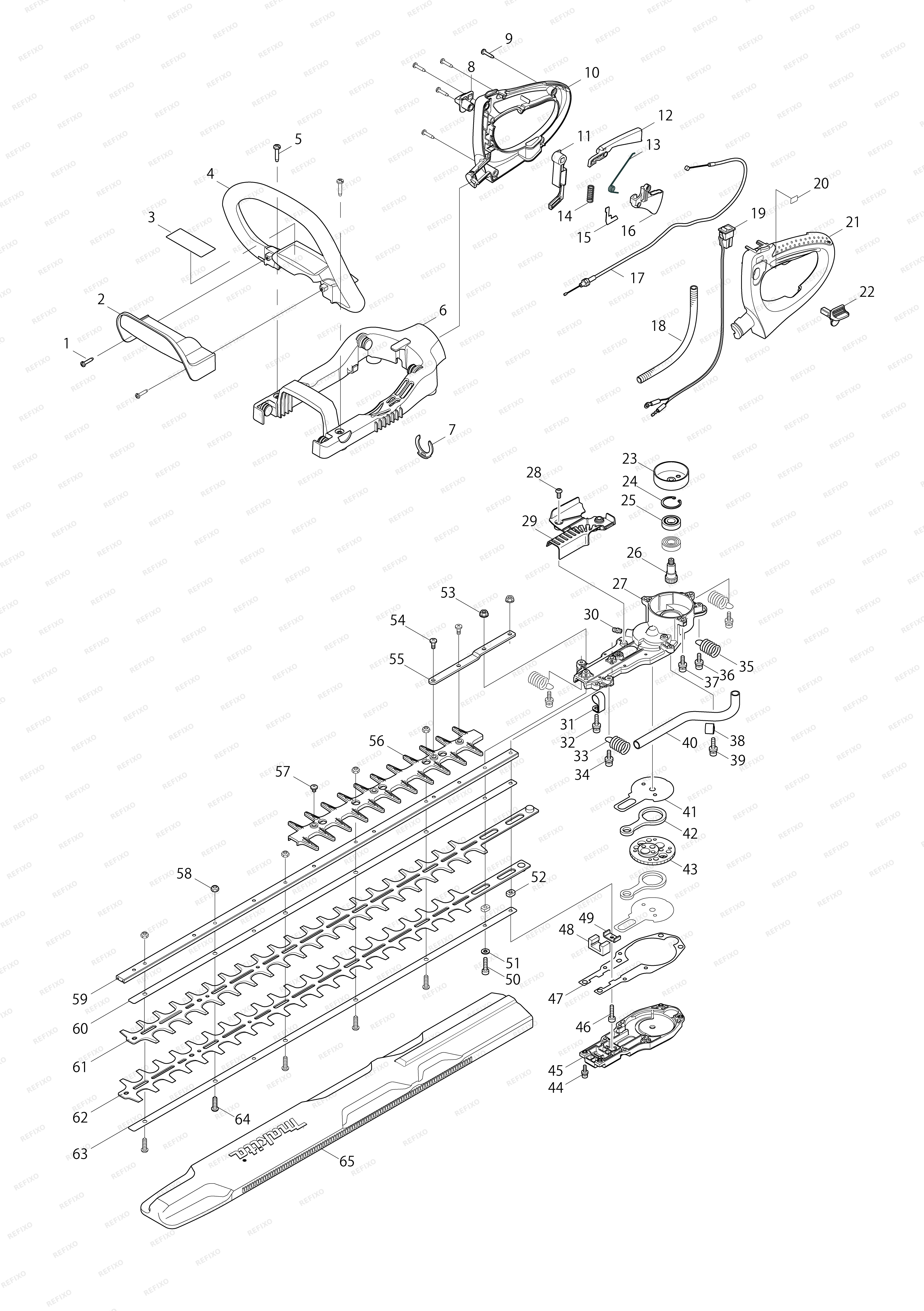 MAKITA EH7500W — схема запчастей