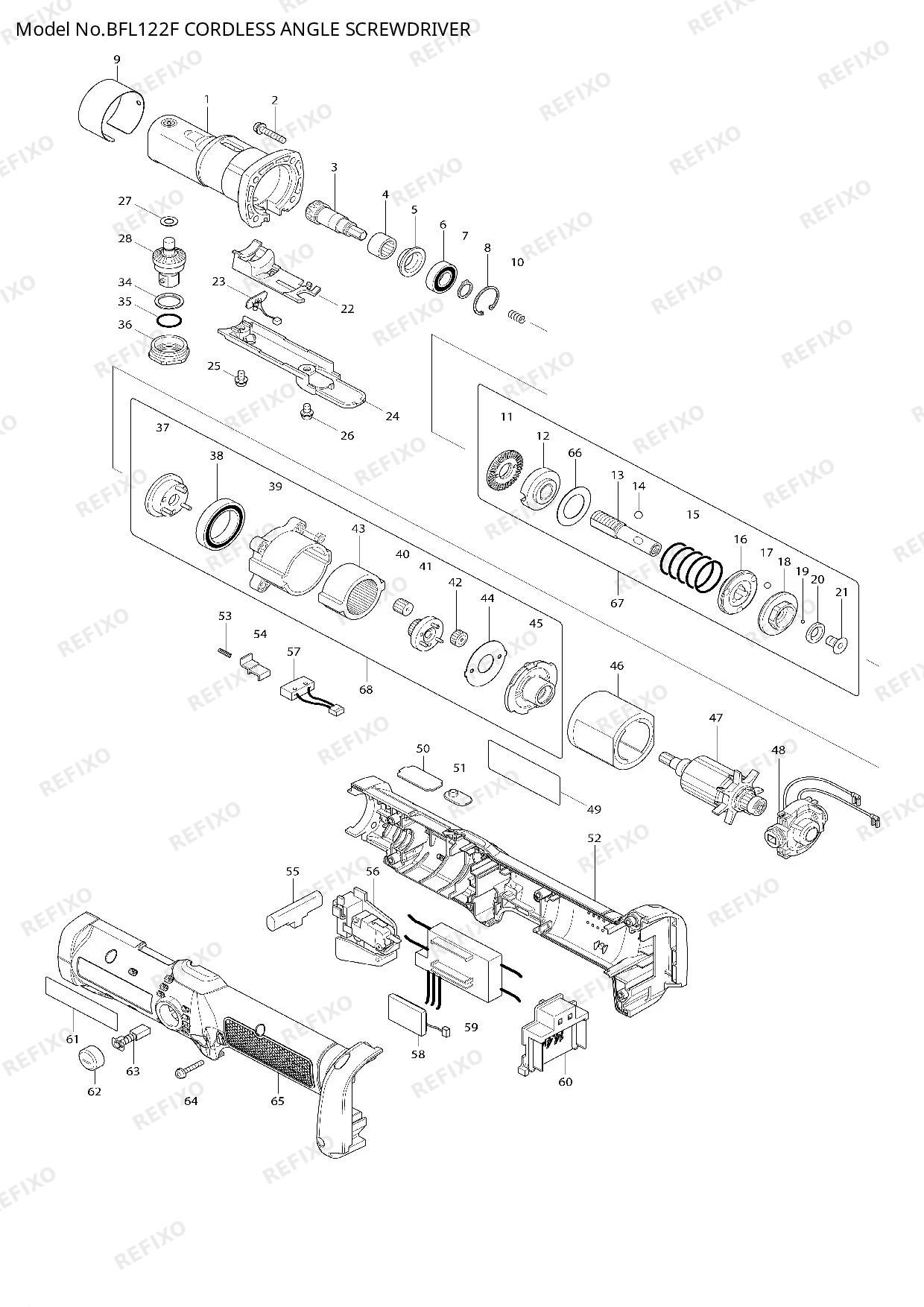 MAKITA BFL122F — схема запчастей