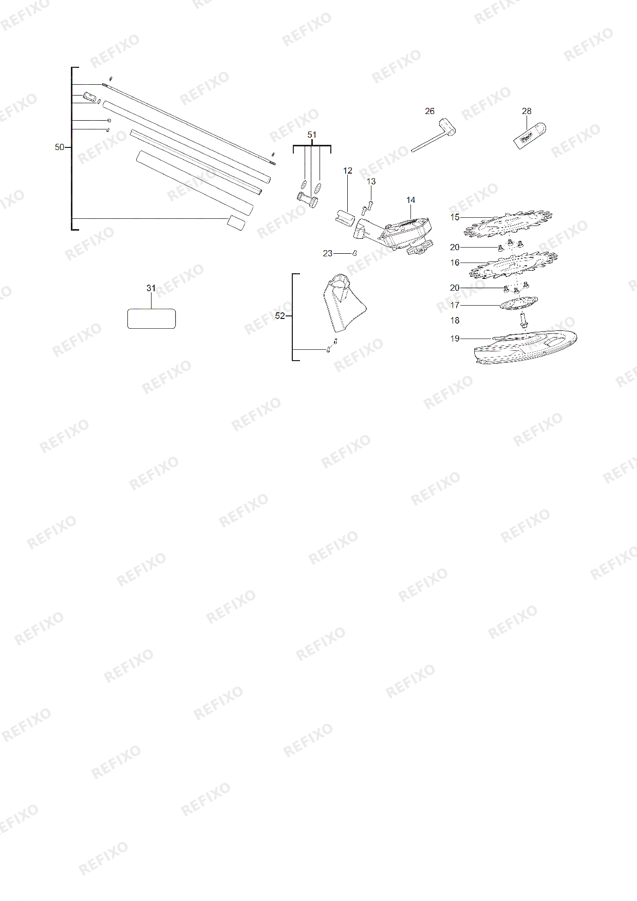 MILWAUKEE M18FOPH RA 4932492669 4000503142 — схема запчастей
