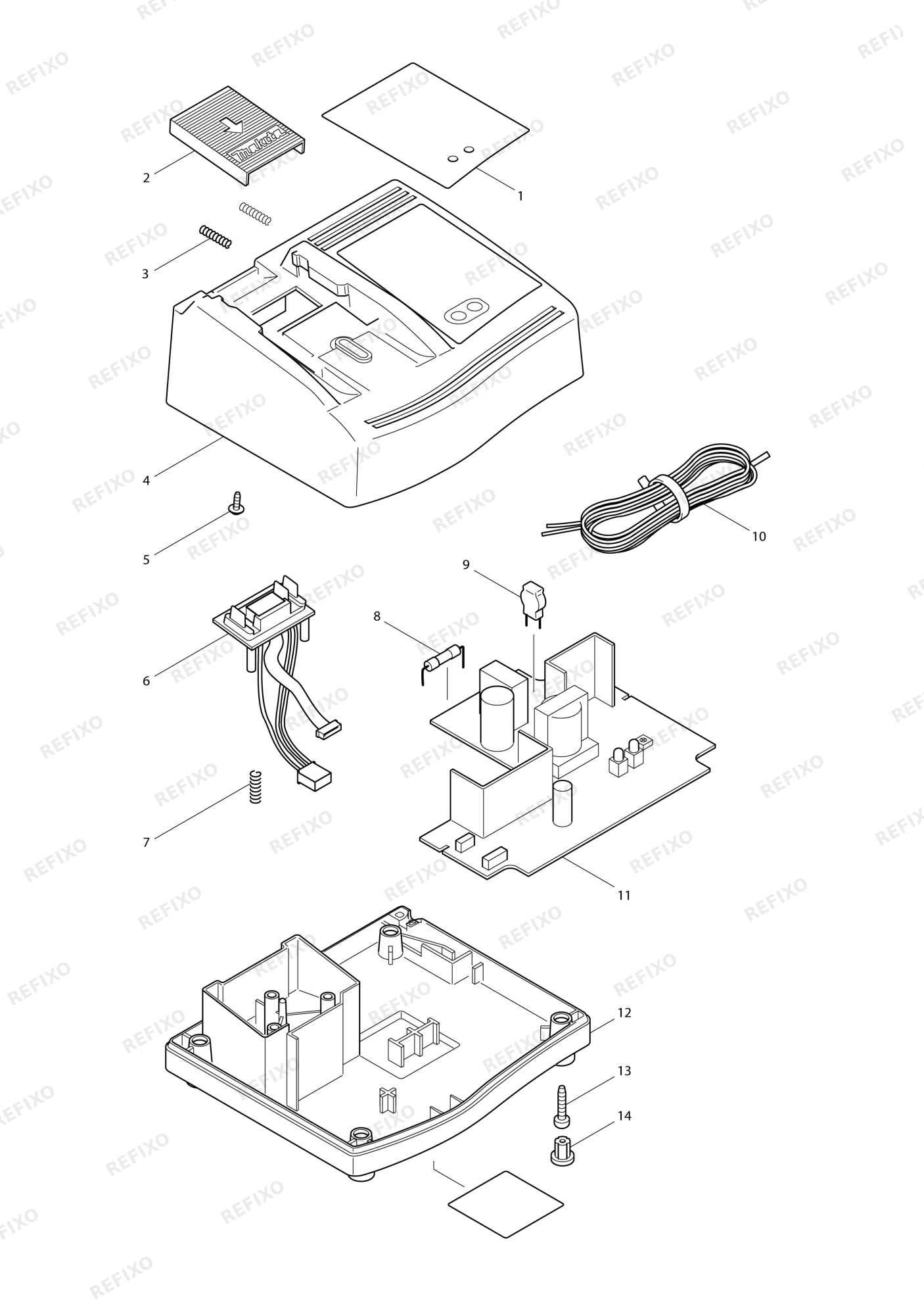 MAKITA DC24WA — схема запчастей