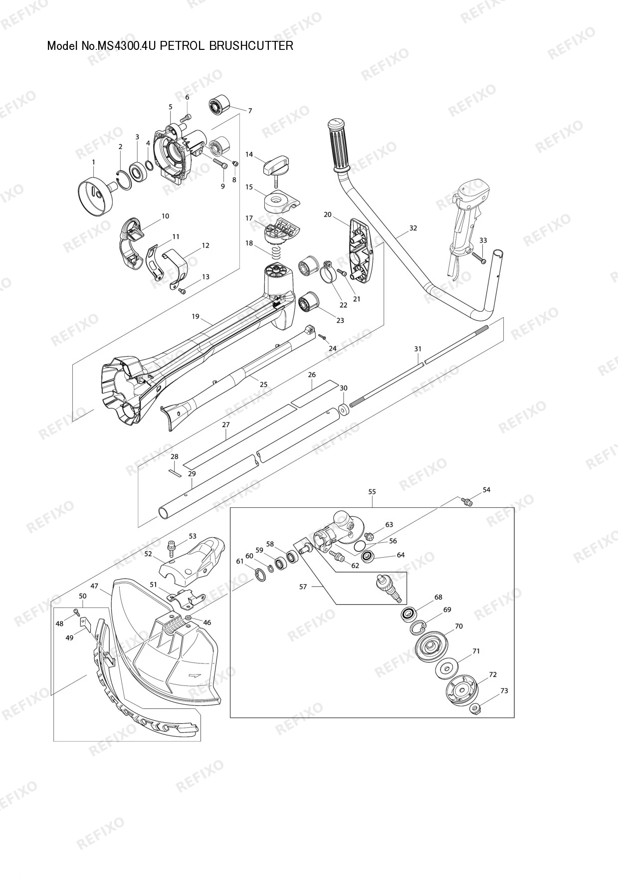 MAKITA MS 4300.4U — схема запчастей