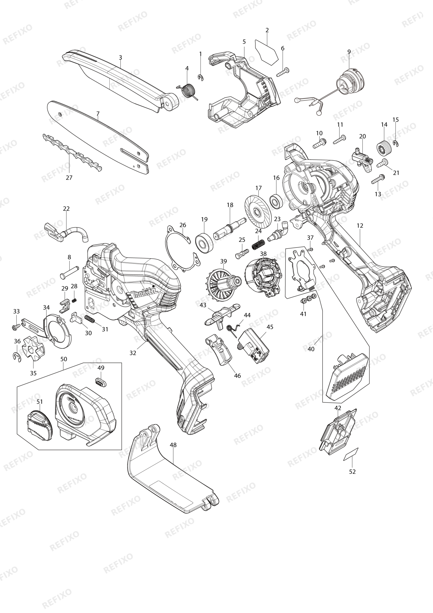 MAKITA UC029G — схема запчастей