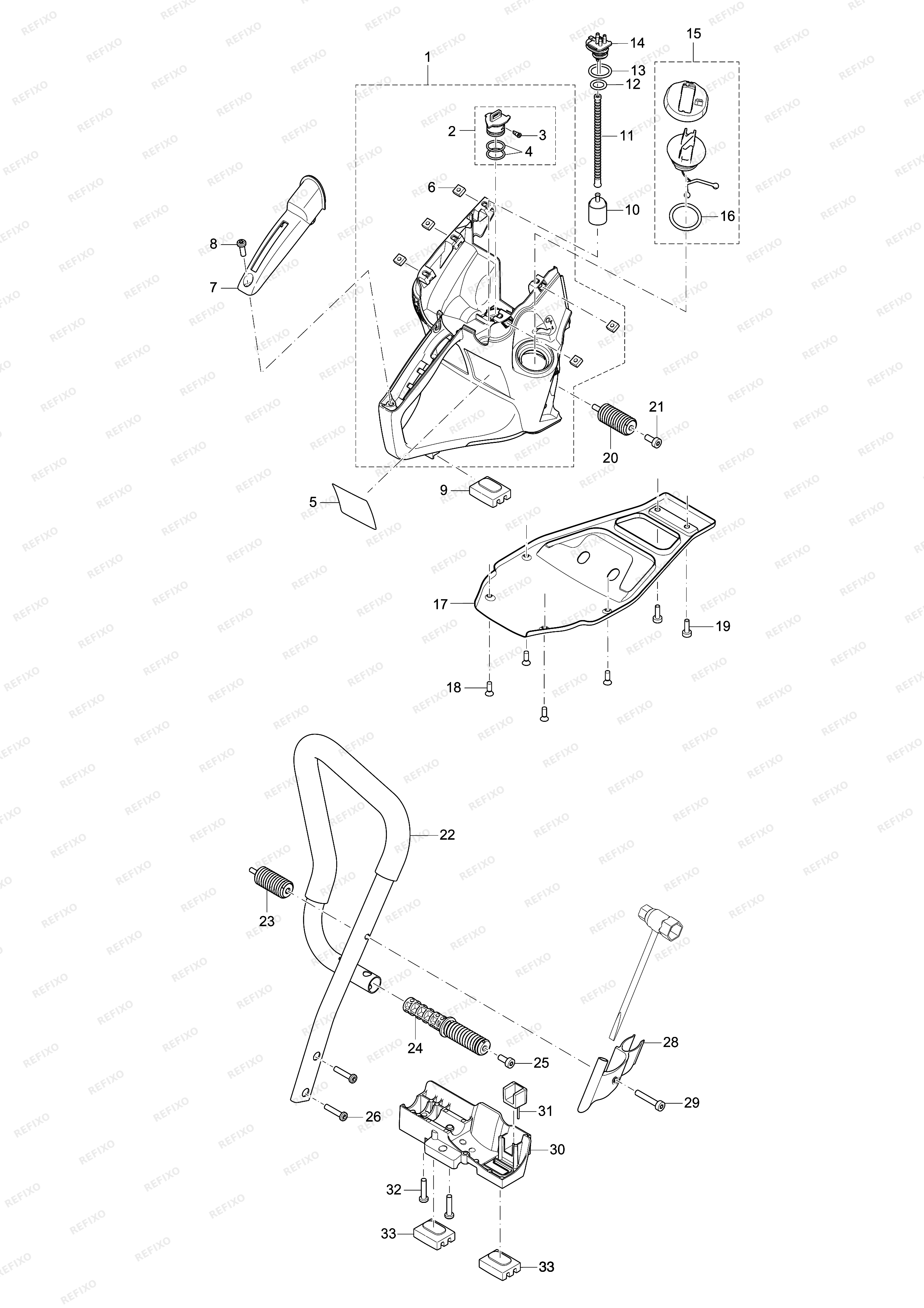 MAKITA EK6100 — схема запчастей