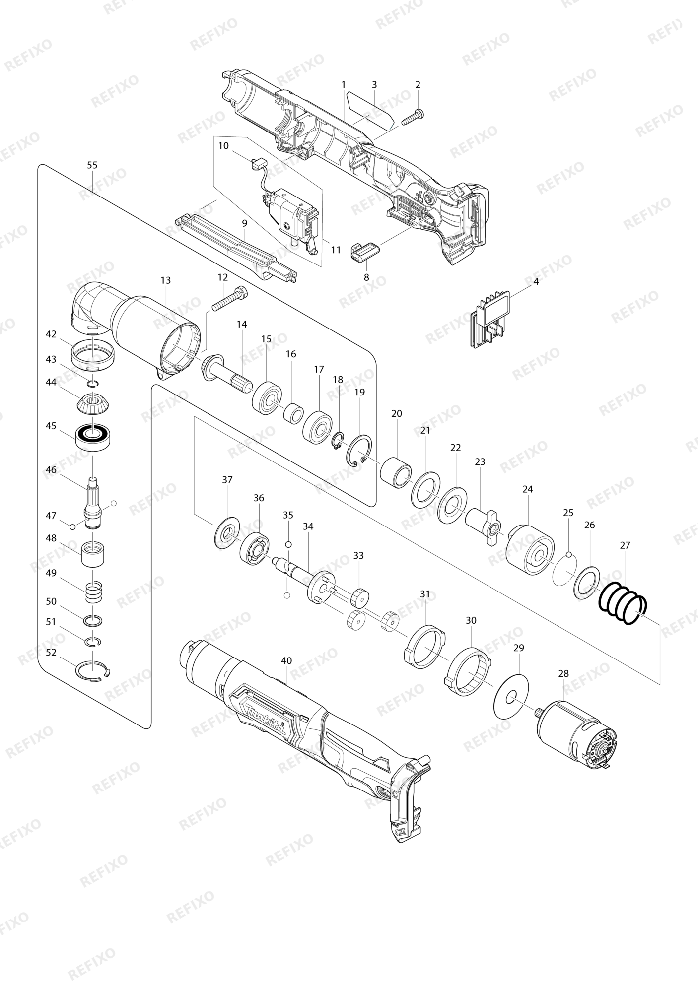 MAKITA TL064D — схема запчастей