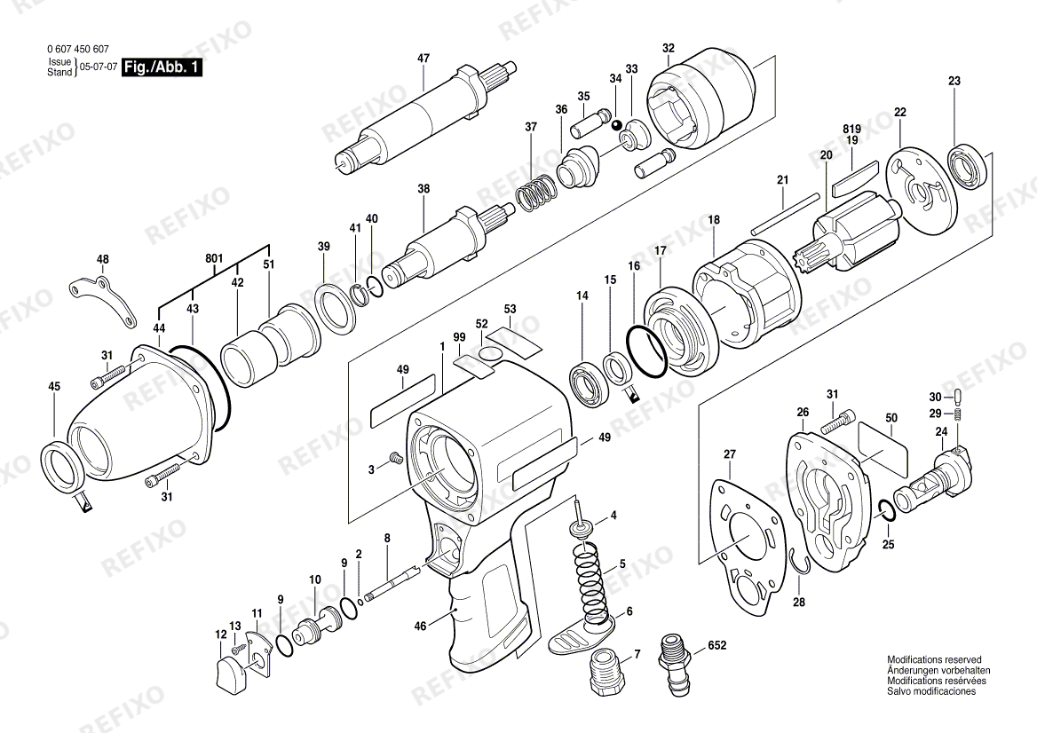Bosch Schlagschrauber DDS 3/4" Y-8355 (0 607 450 607) — схема запчастей