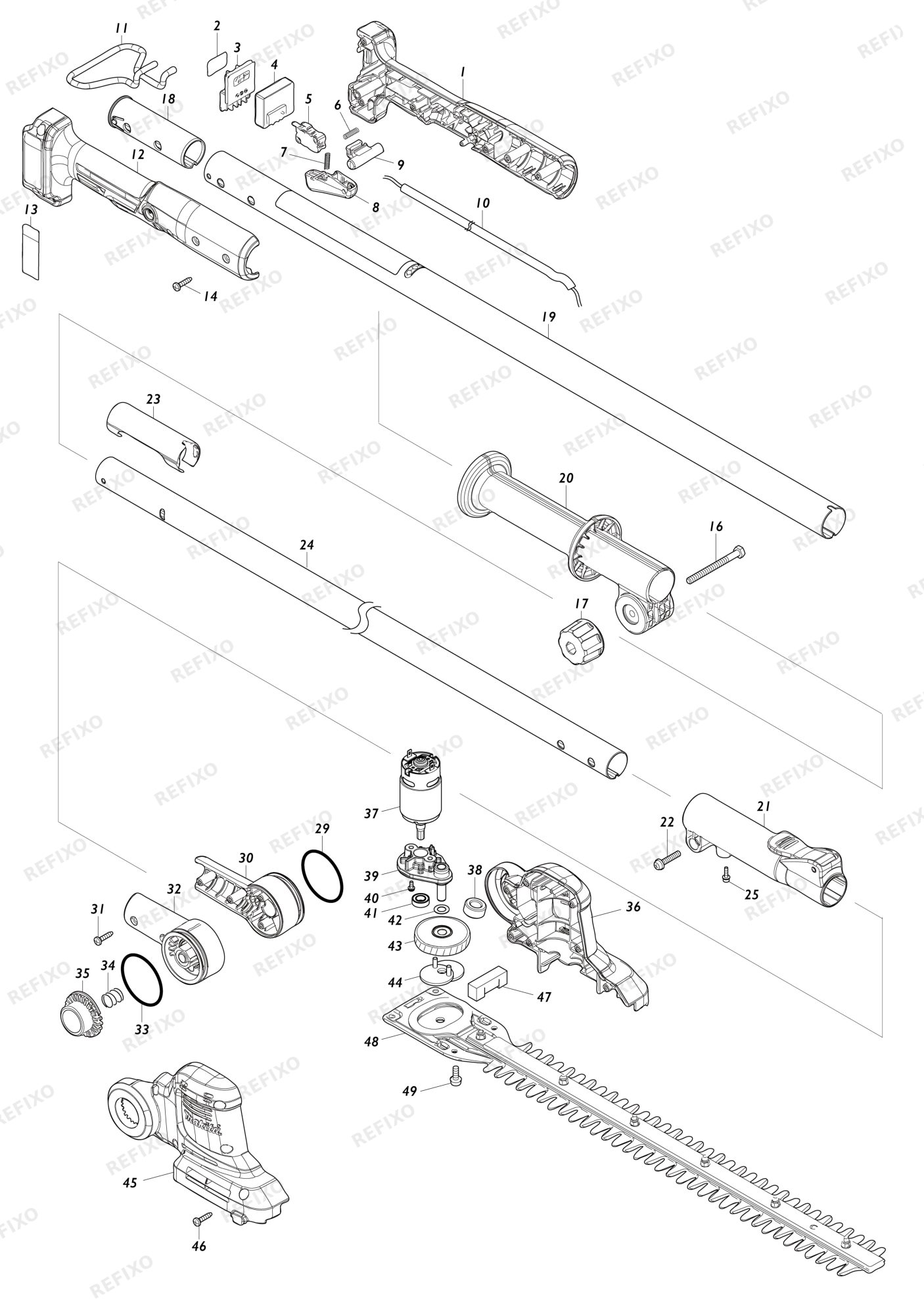 MAKITA UN460WD — схема запчастей