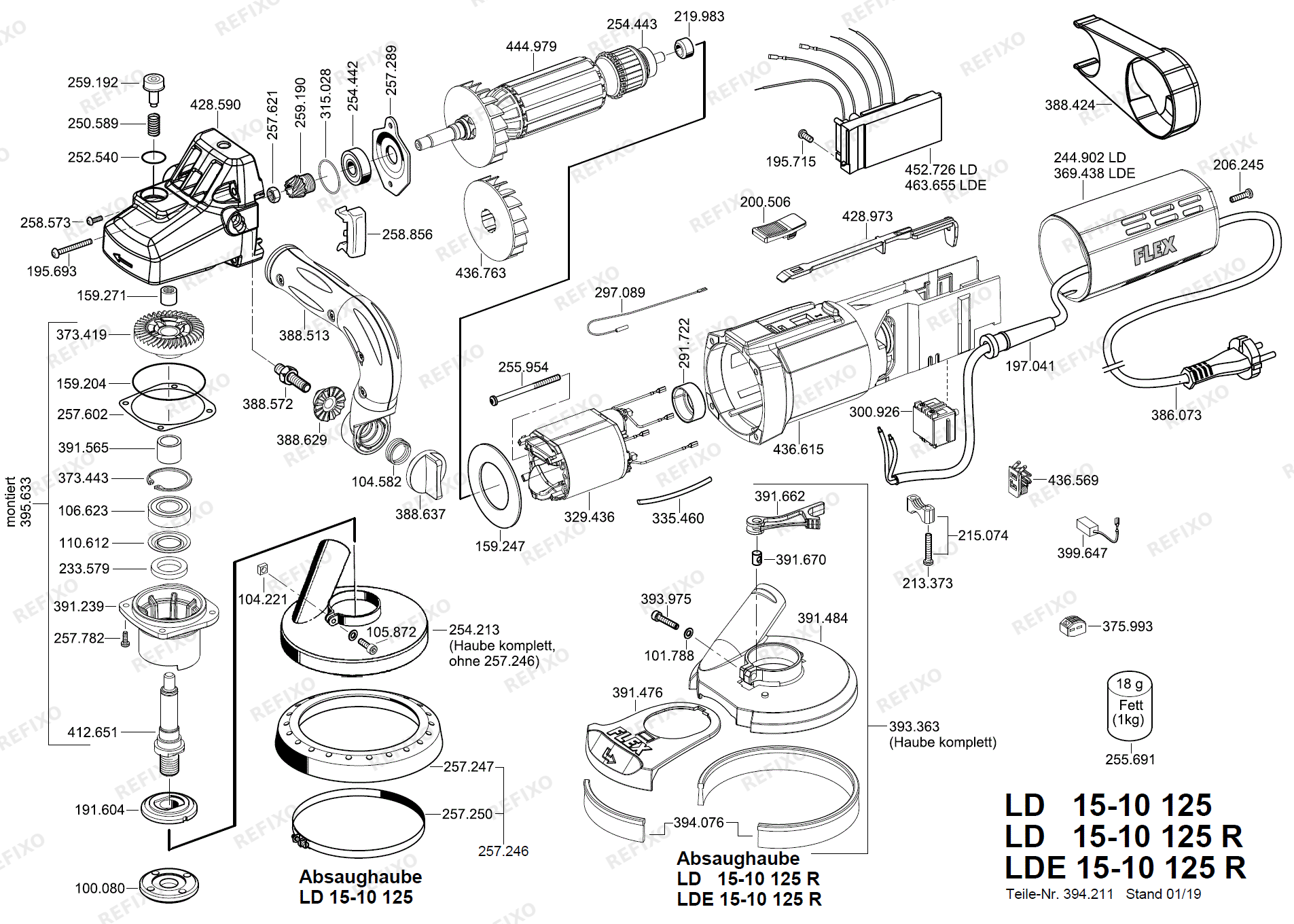 Flex LD 15-10 125 , Kit E-Jet - Sanierungsschleife LD15-10125 — схема запчастей