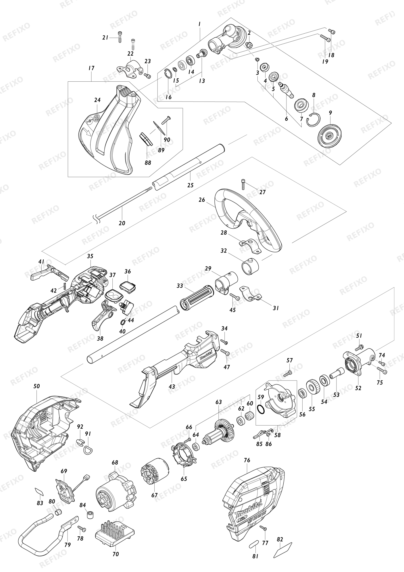 MAKITA UR008G — схема запчастей
