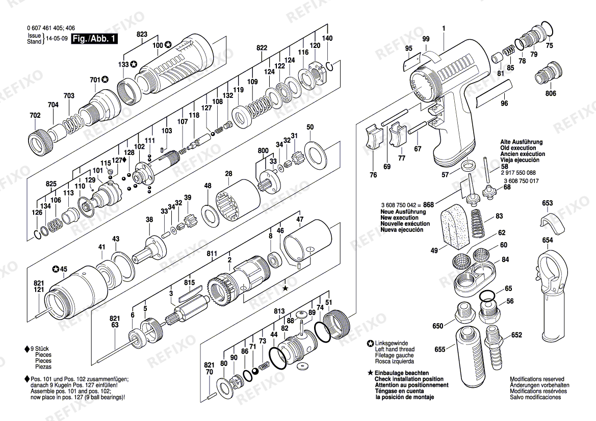 Bosch Pw- шуруповёрт -Ind 400 WATT-SERIE (0 607 461 405) — схема запчастей