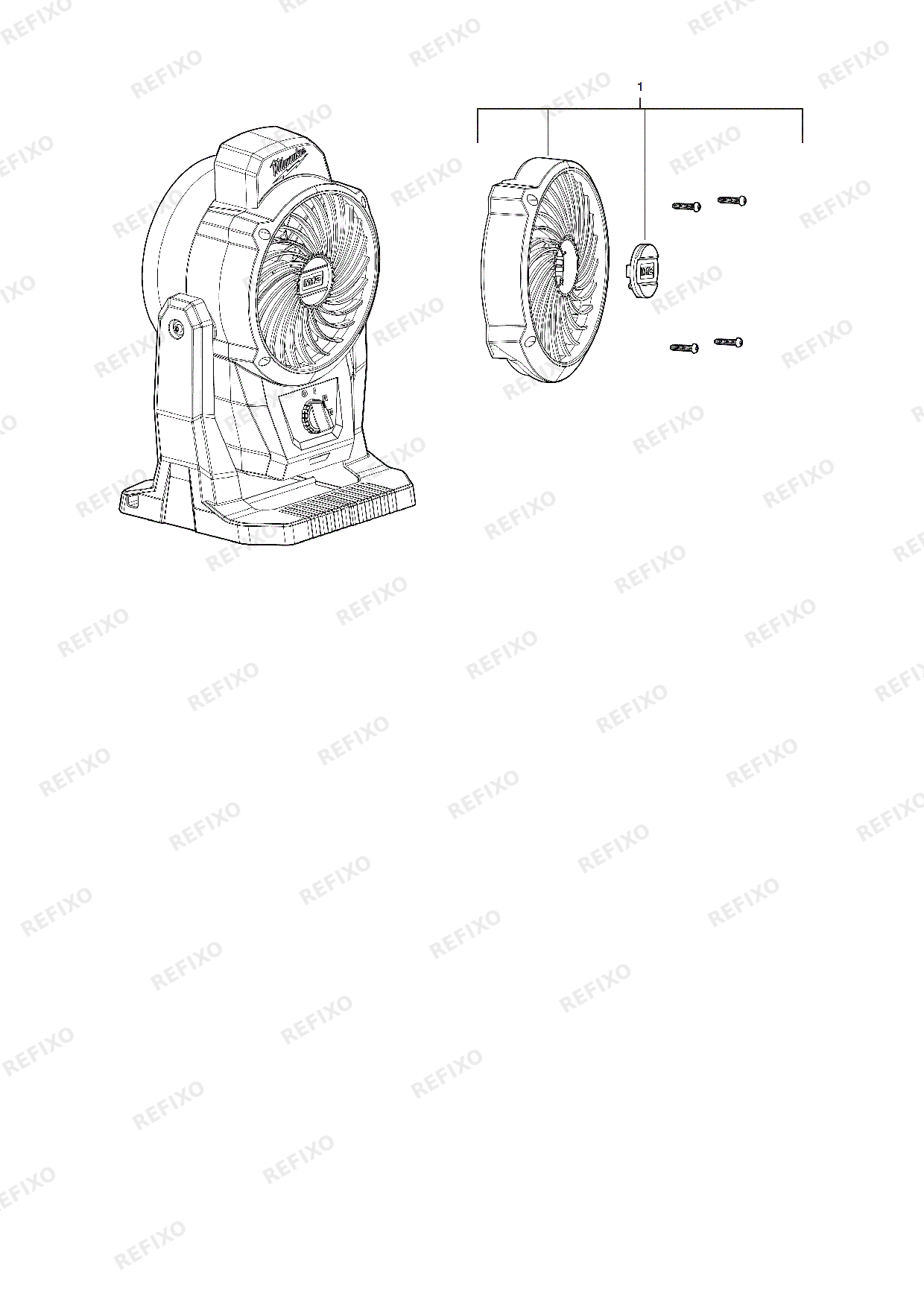 MILWAUKEE M12AF 0 4933478228 4000483235 — схема запчастей