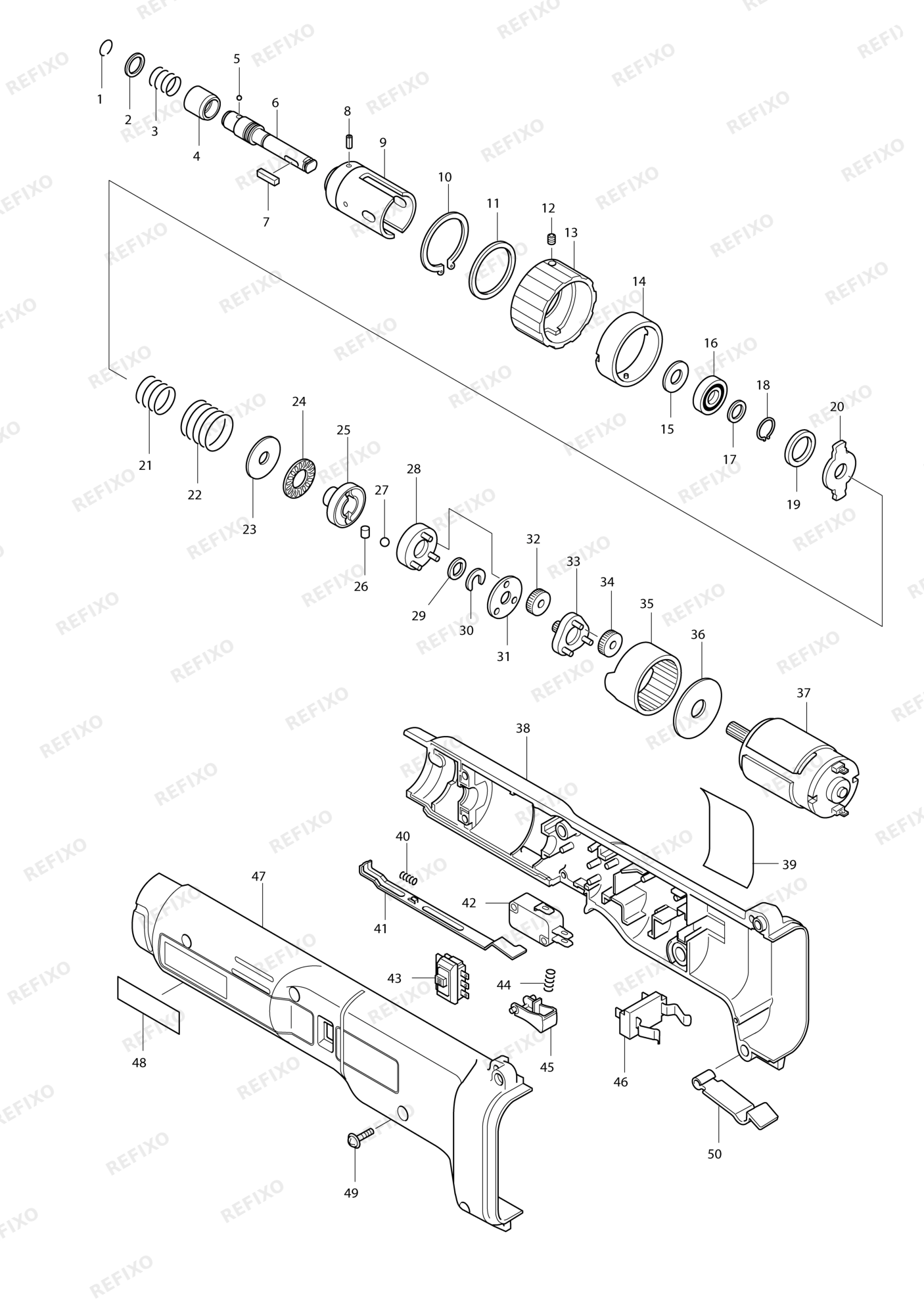 MAKITA 6705D — схема запчастей
