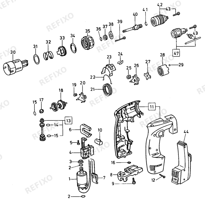 Festool CDD 7,2 ES аккумуляторный шуруповёрт 486832 — схема запчастей