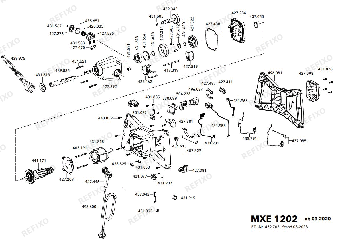 Flex MXE 1202 230CEE — схема запчастей