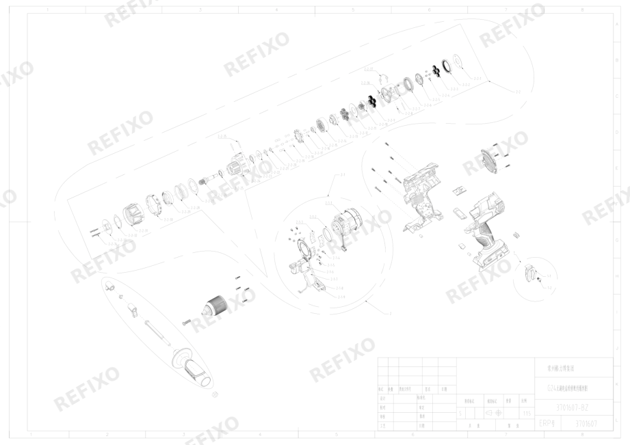 Greenworks 3701607-Exploded view ver 2 — схема запчастей
