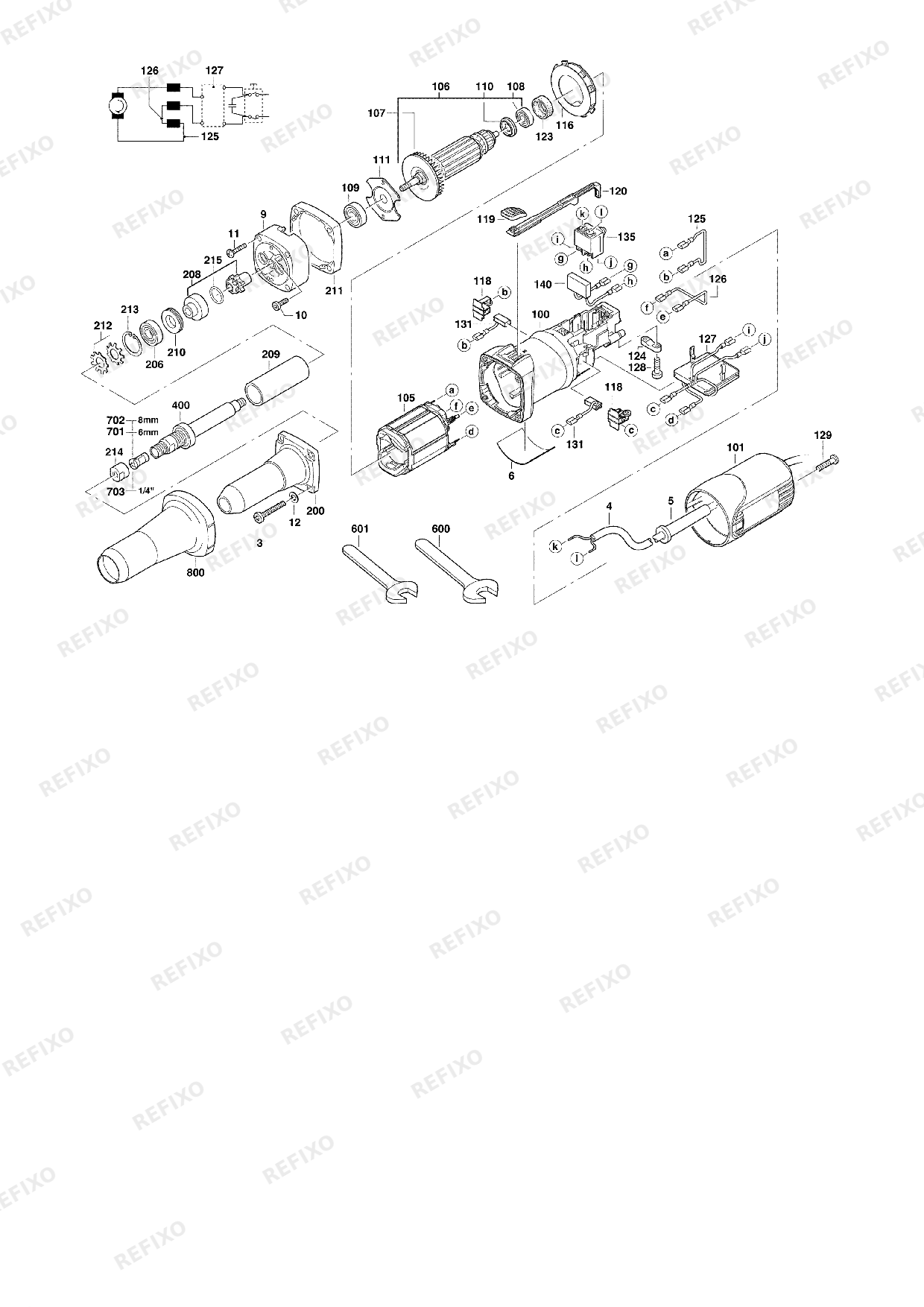 MILWAUKEE DGL30E 4933385120 4000415240 — схема запчастей