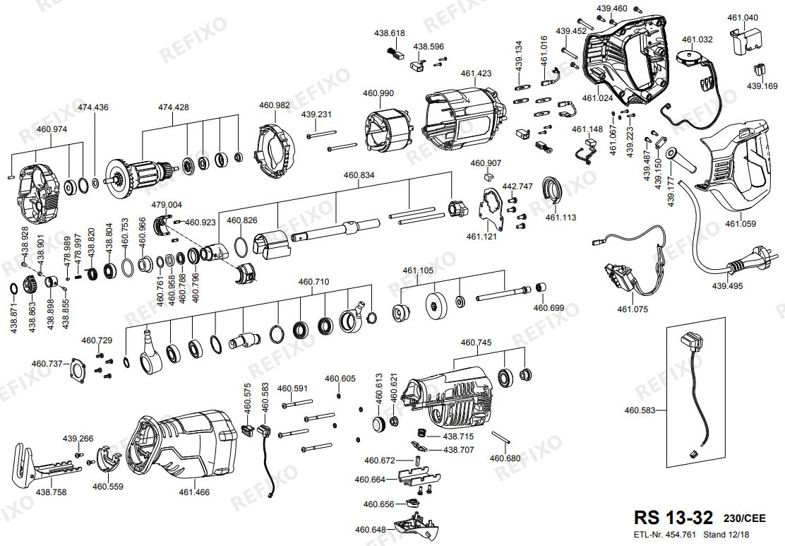 Flex RS 13-32 230CEE — схема запчастей