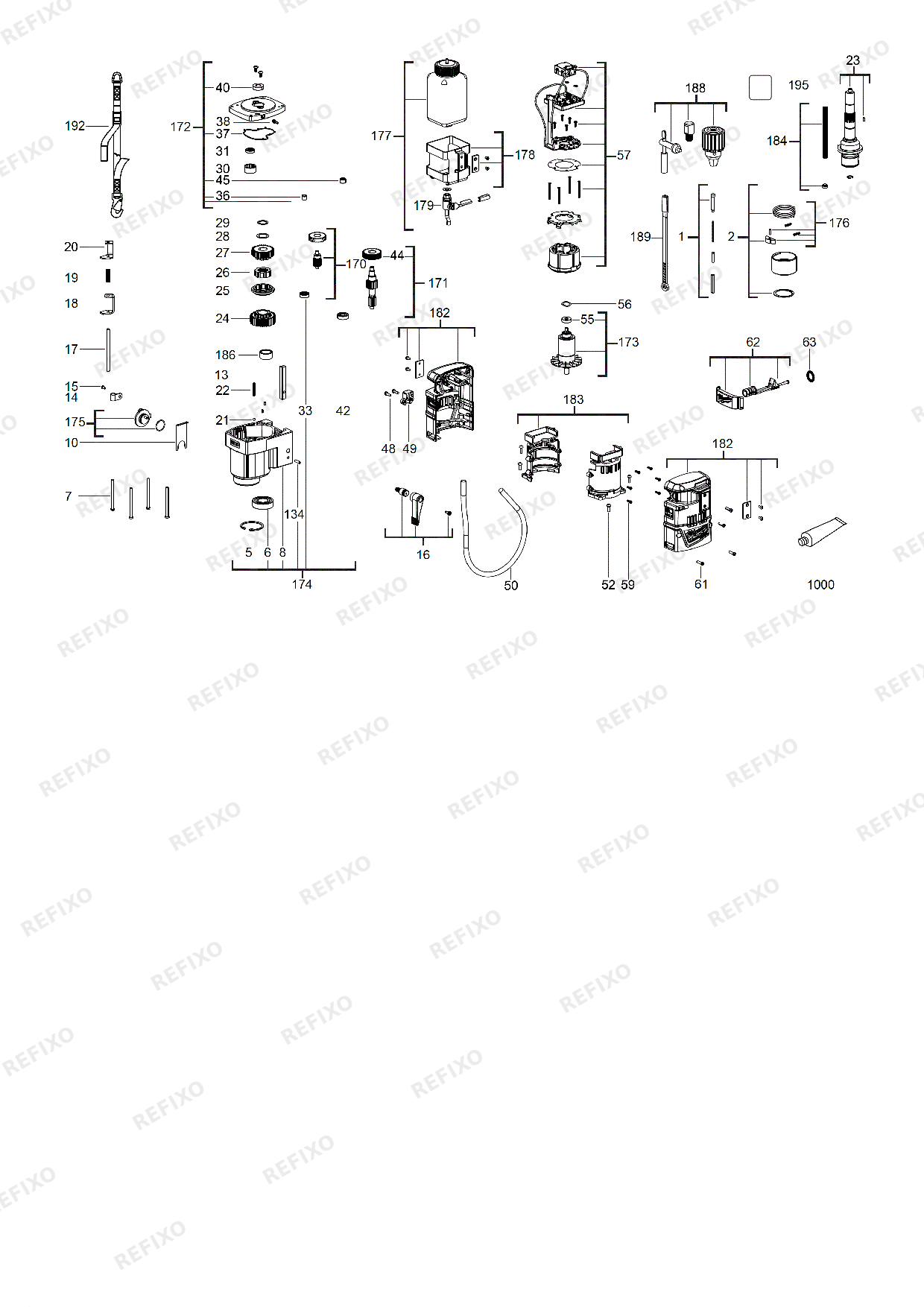 MILWAUKEE M18FMDP 0C 4933451636 4000469283 — схема запчастей