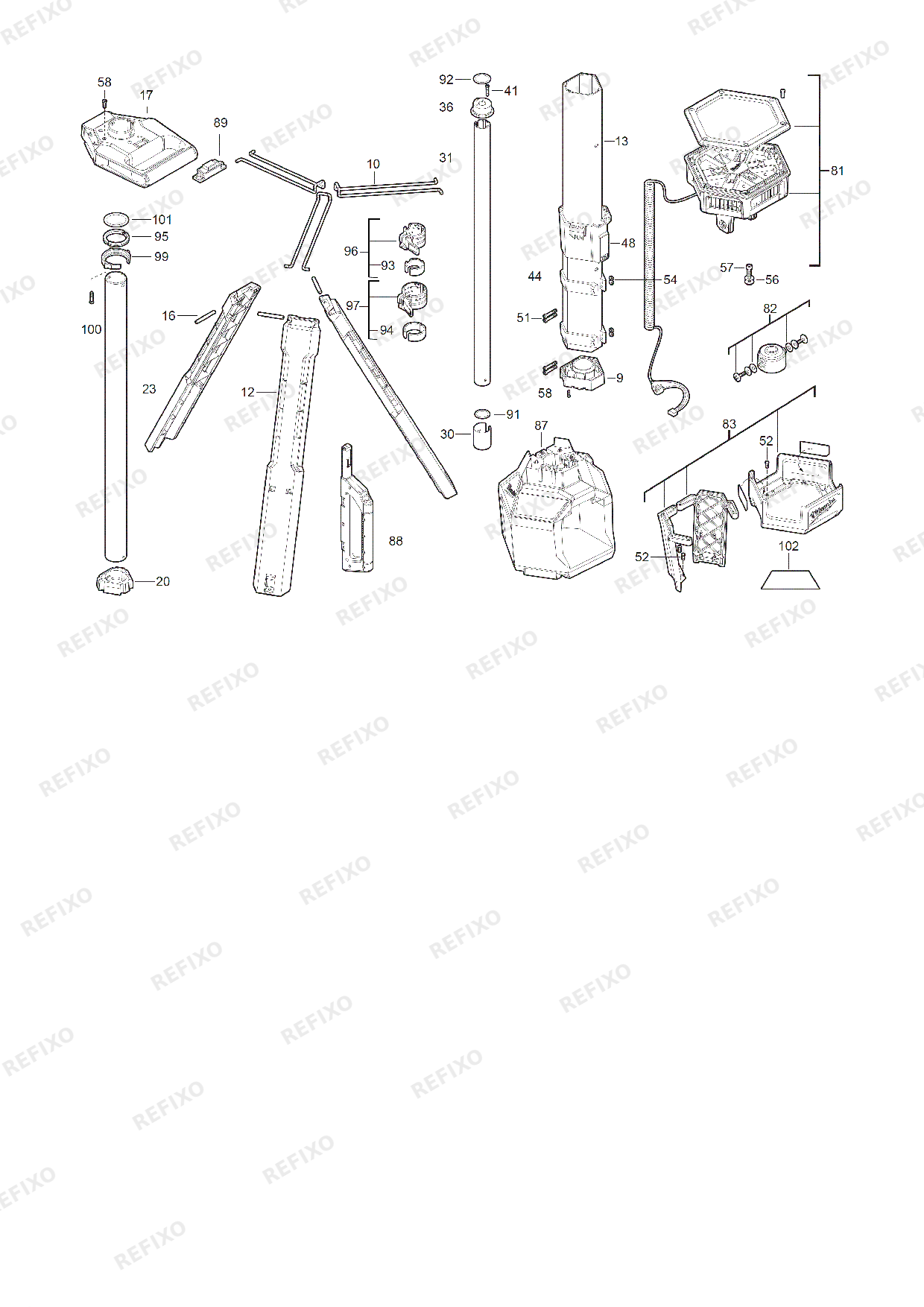 MILWAUKEE M18SAL2 0 4933492486 4000497000 — схема запчастей