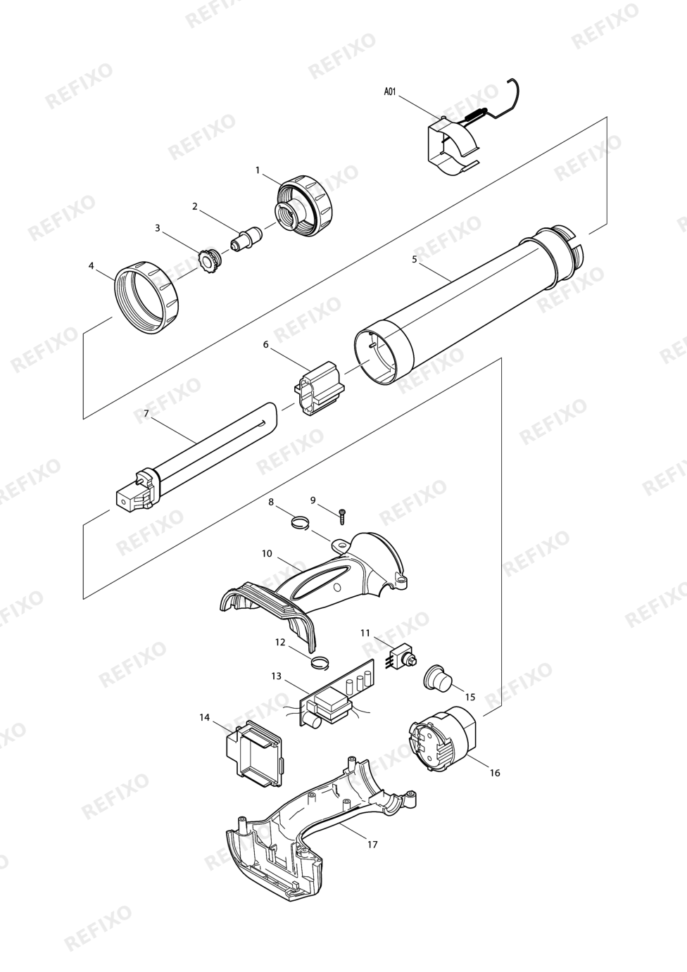 MAKITA BML184 — схема запчастей