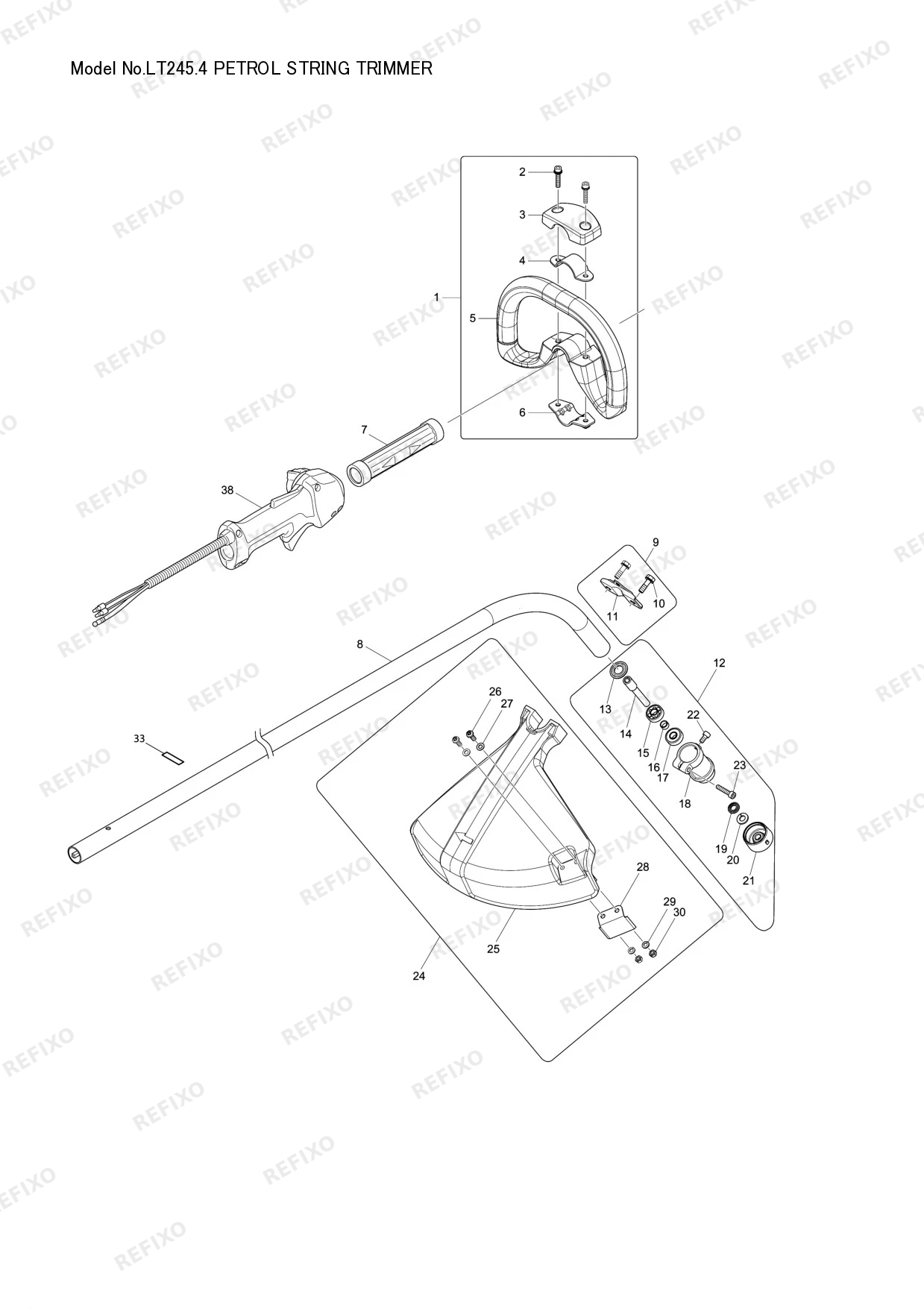 MAKITA LT 245.4 — схема запчастей