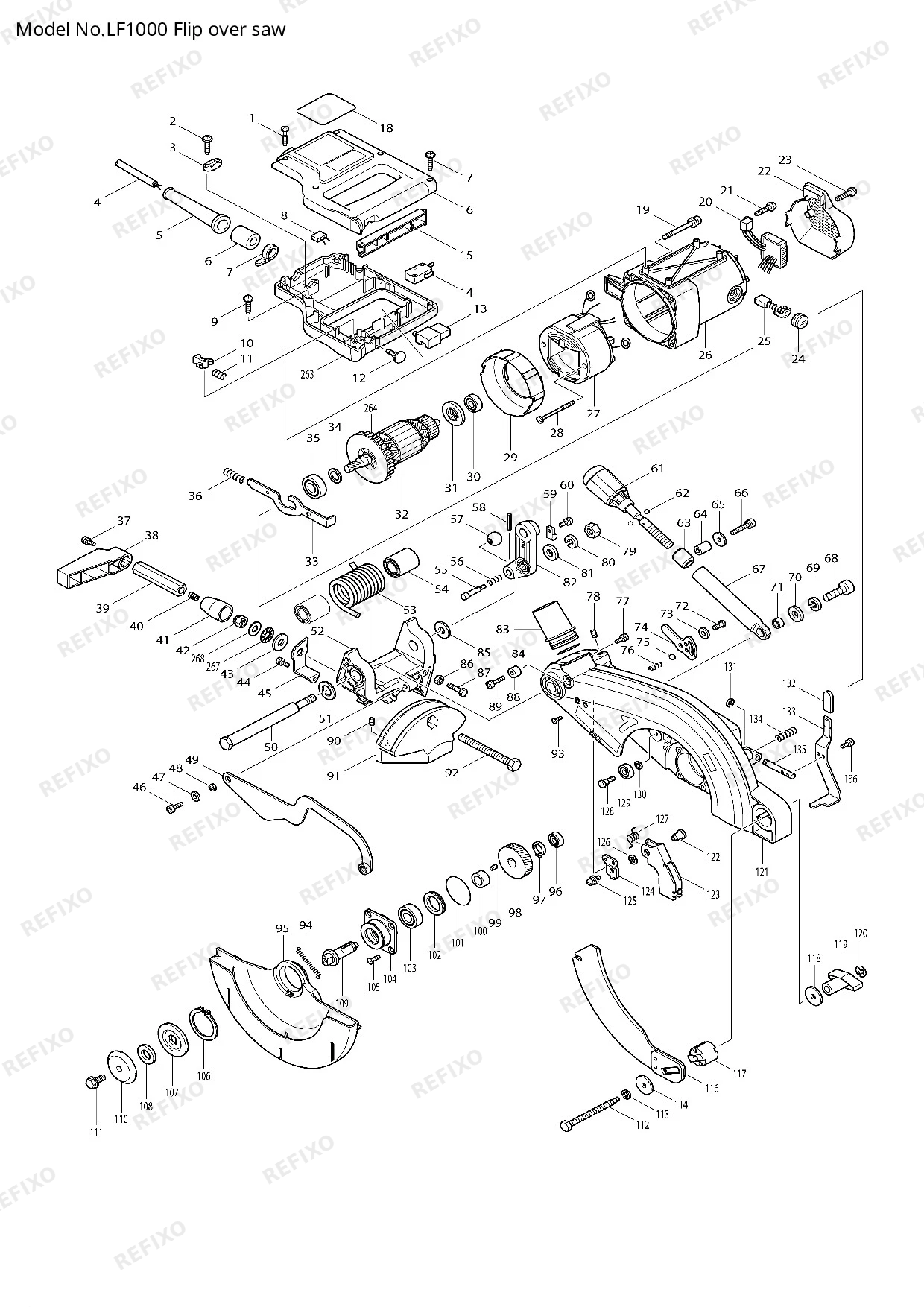 MAKITA LF1000 — схема запчастей