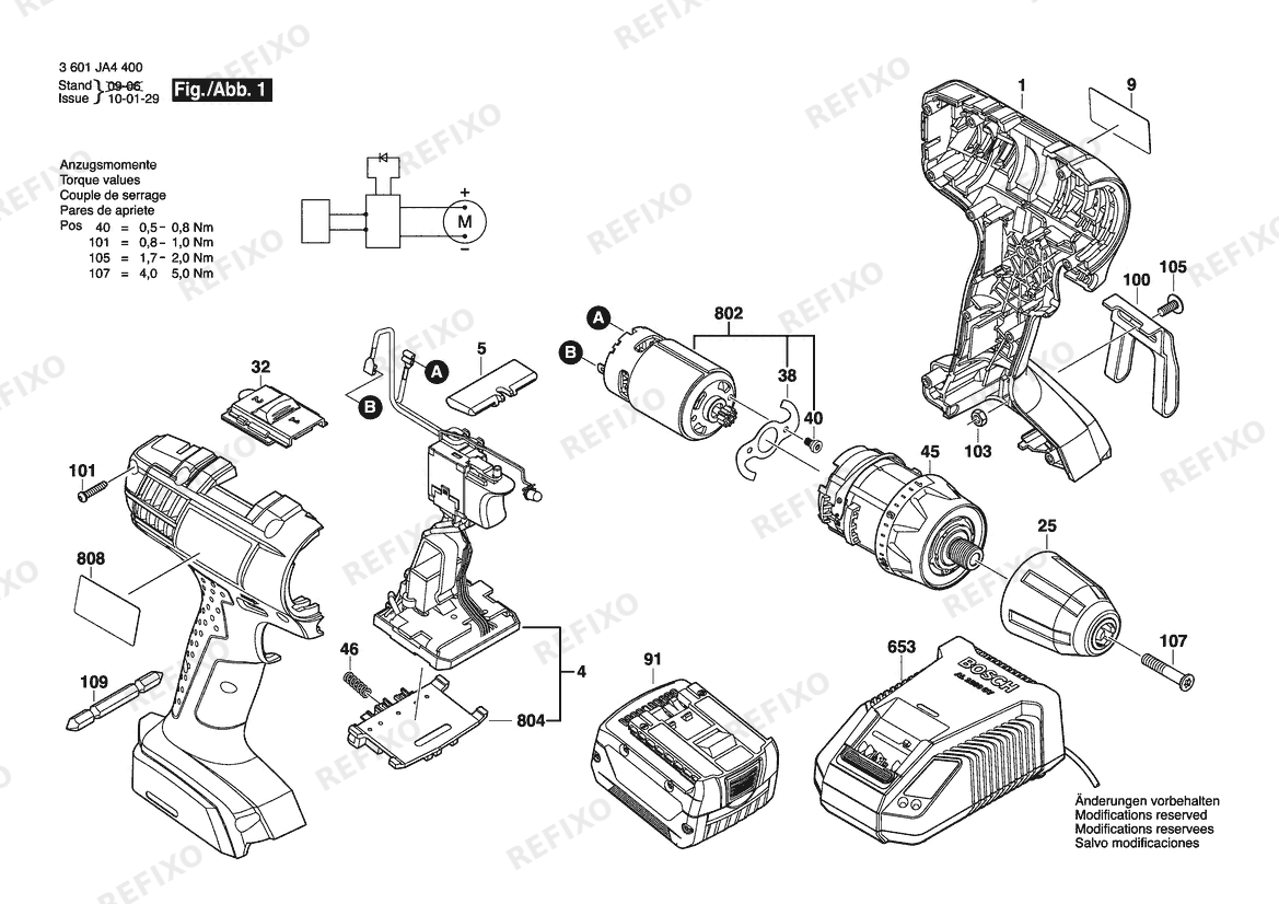 Bosch Аккумуляторный шуруповёрт GSR 14,4V-2-LI bare | 14.4 V | 027 - AU (3 601 JA4 440) — схема запчастей