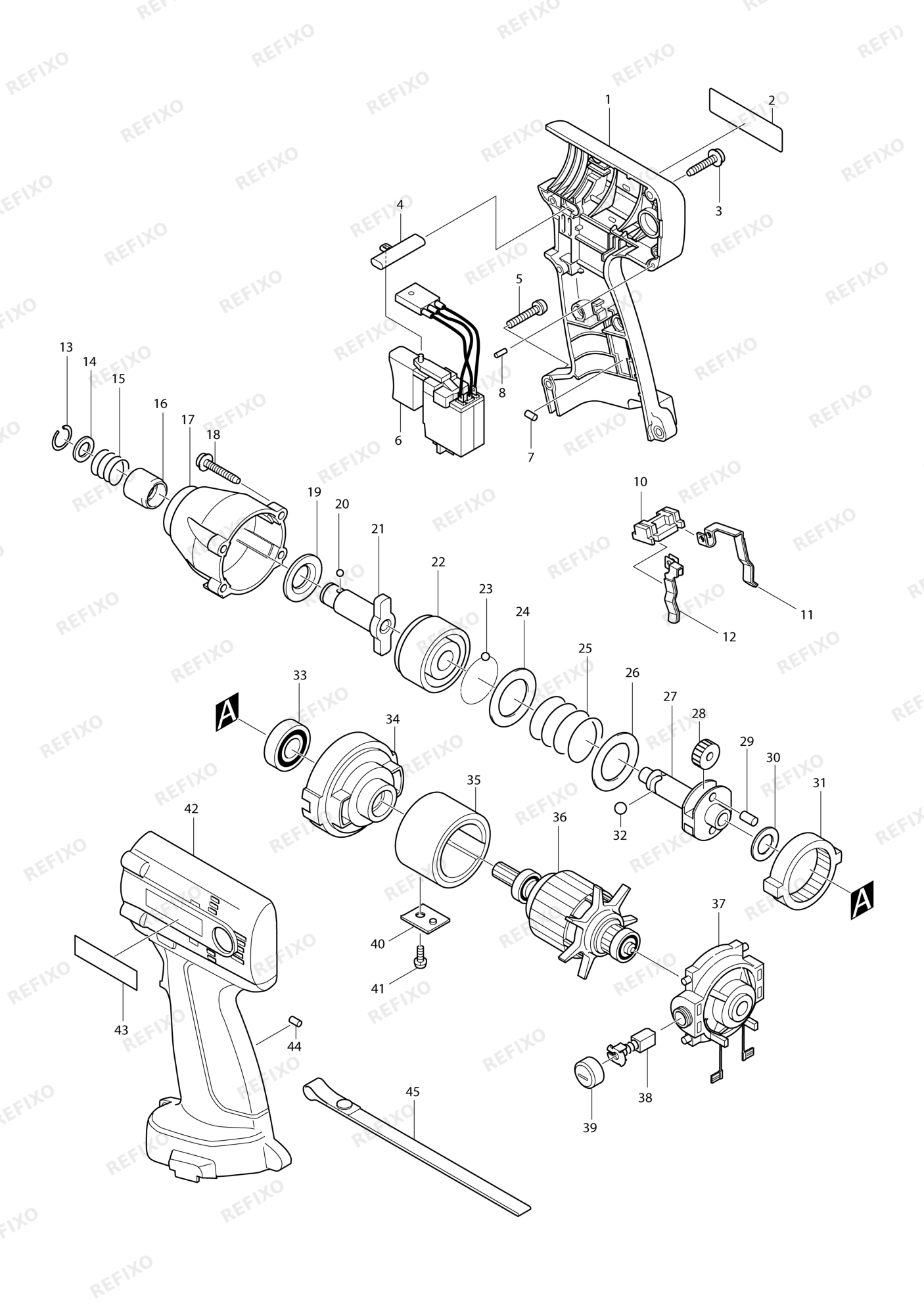 MAKITA 6916D — схема запчастей