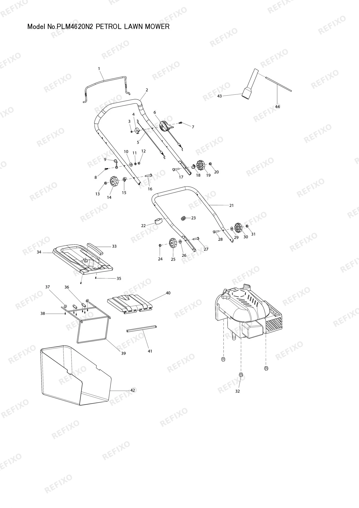 MAKITA PLM4620N2 — схема запчастей