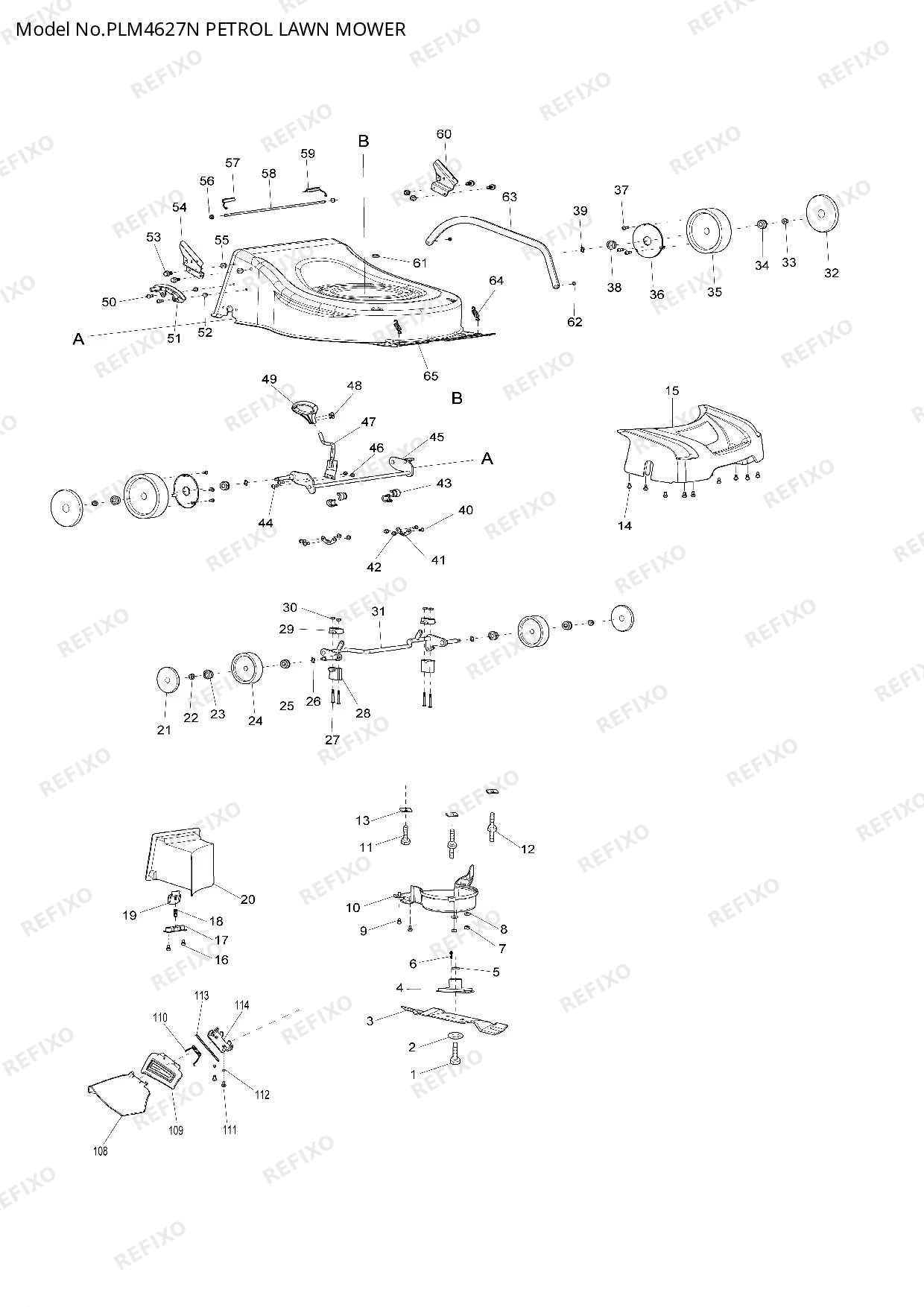 MAKITA PLM4627N — схема запчастей