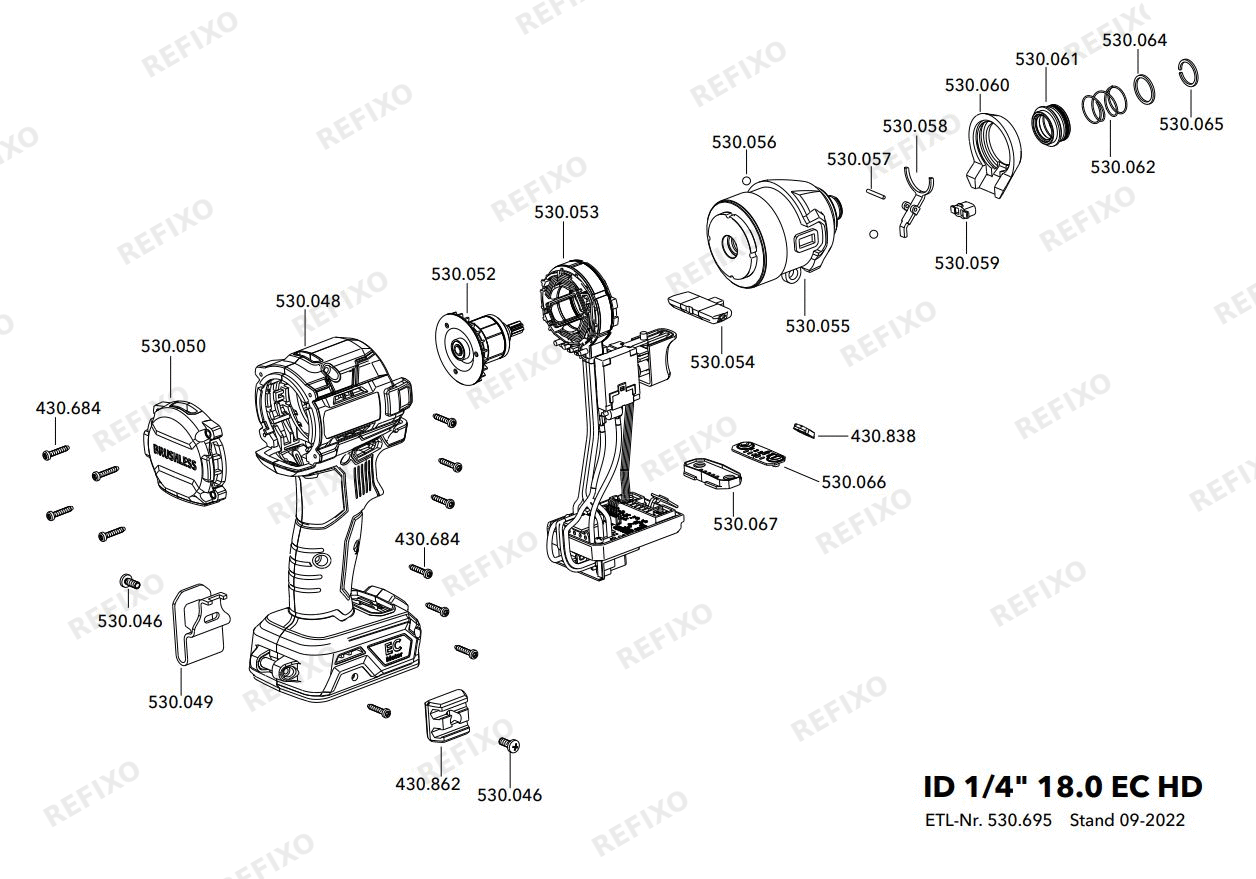 Flex ID 14 18.0-EC-HD5.0 набор — схема запчастей