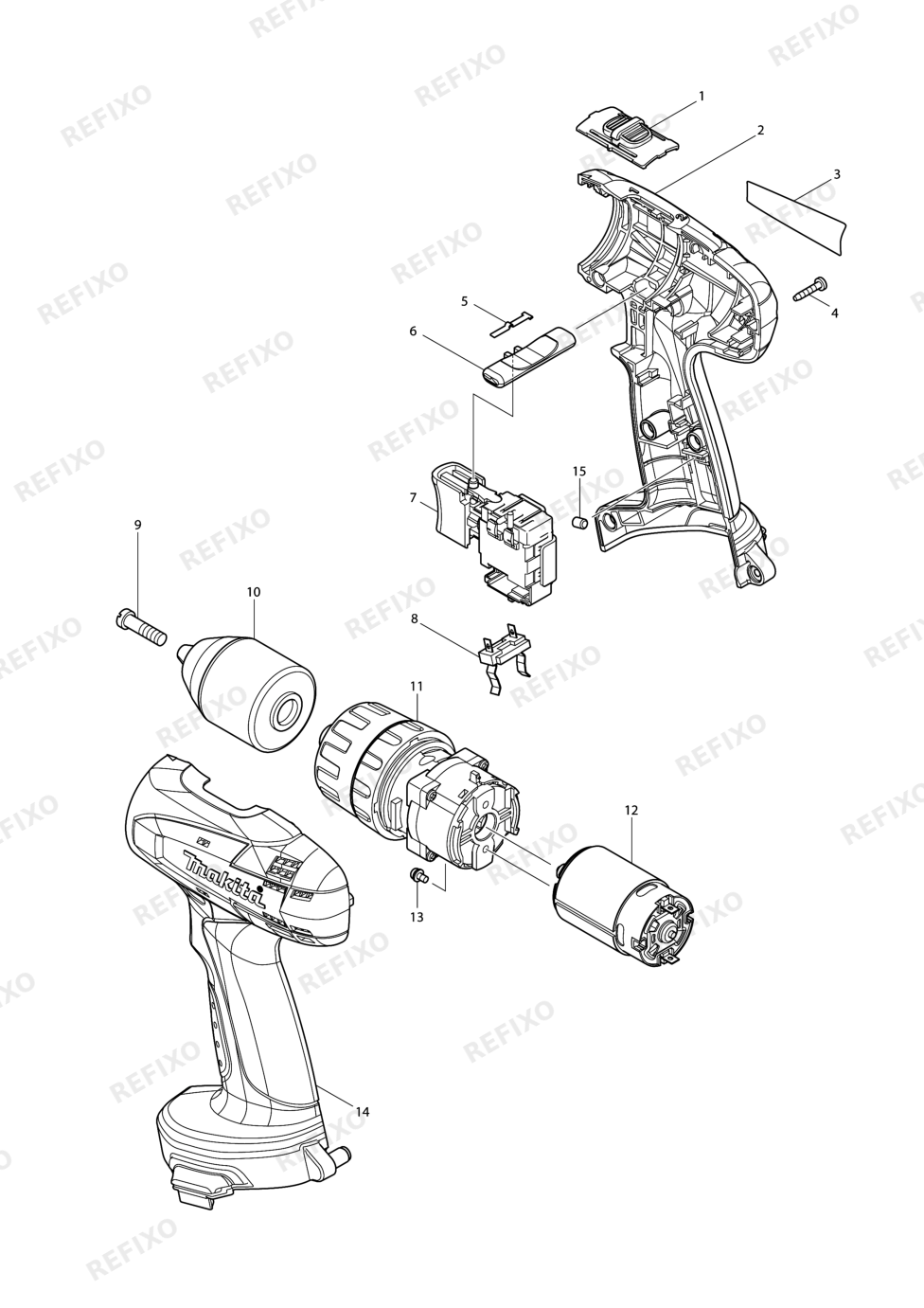 MAKITA 8381D — схема запчастей