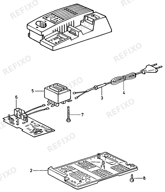 Festool MC 60 CDD 7,2-12V - аккумуляторный - зарядное устройство 488941 — схема запчастей