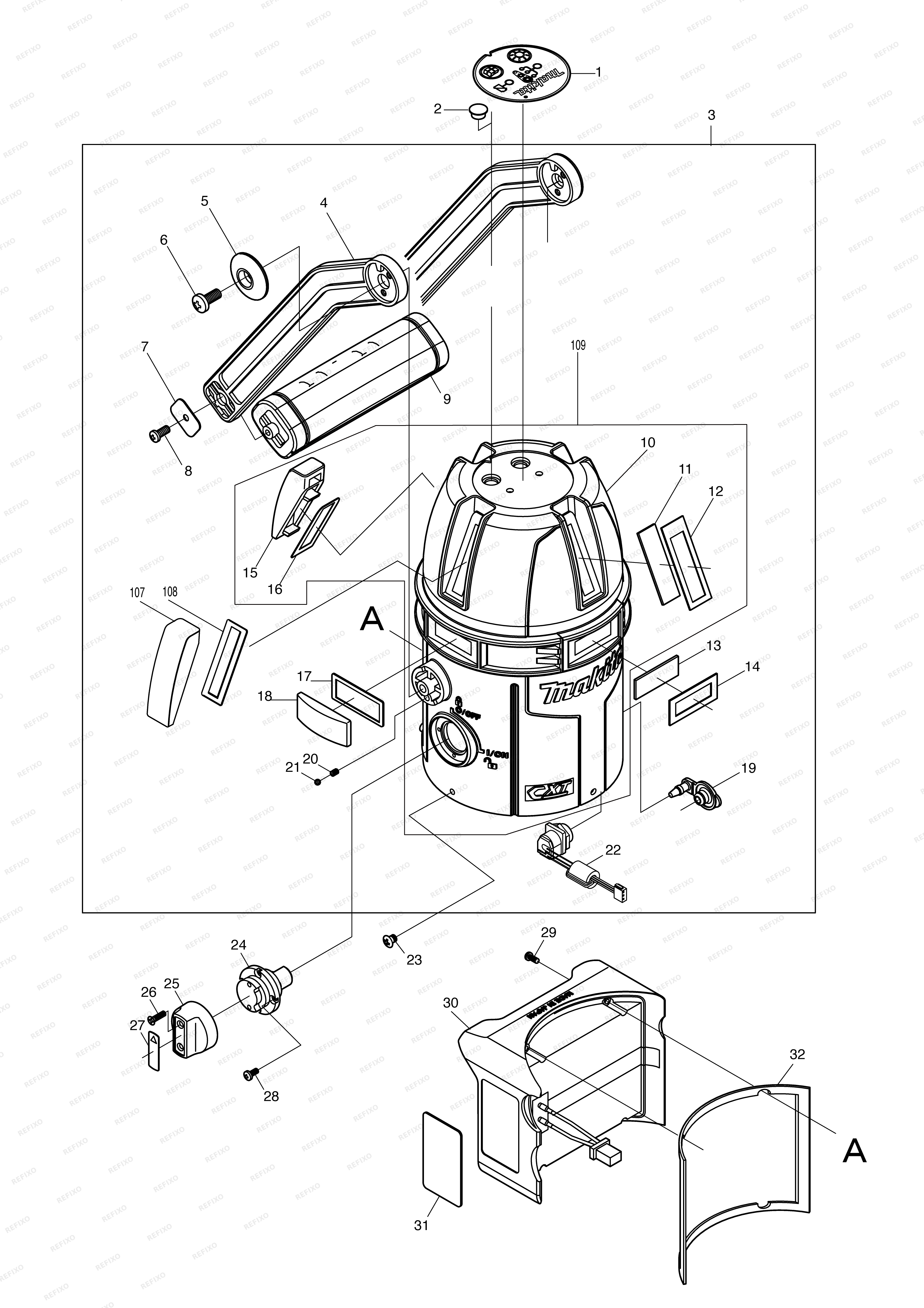 MAKITA SK209GD — схема запчастей