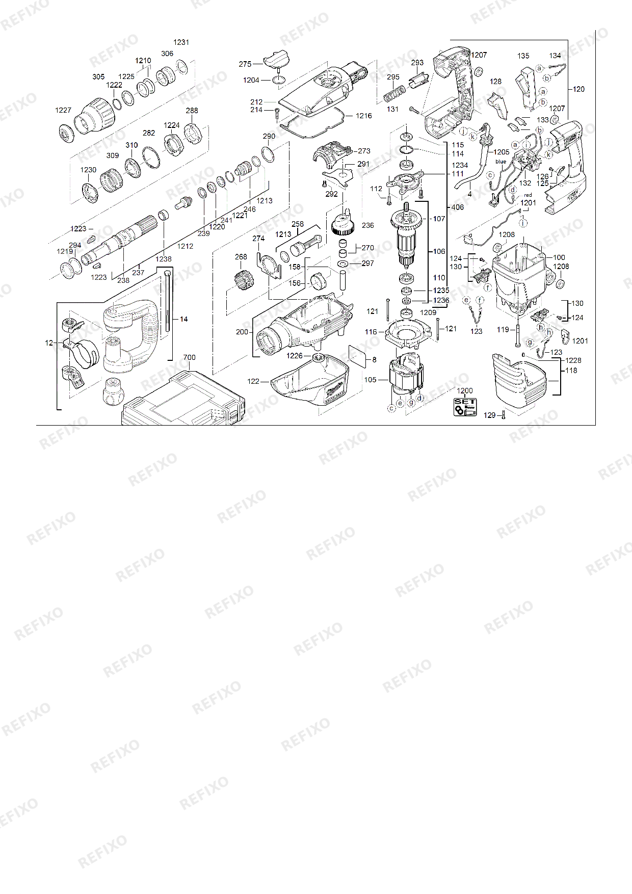 MILWAUKEE K500S 4933398220 4000442158 — схема запчастей