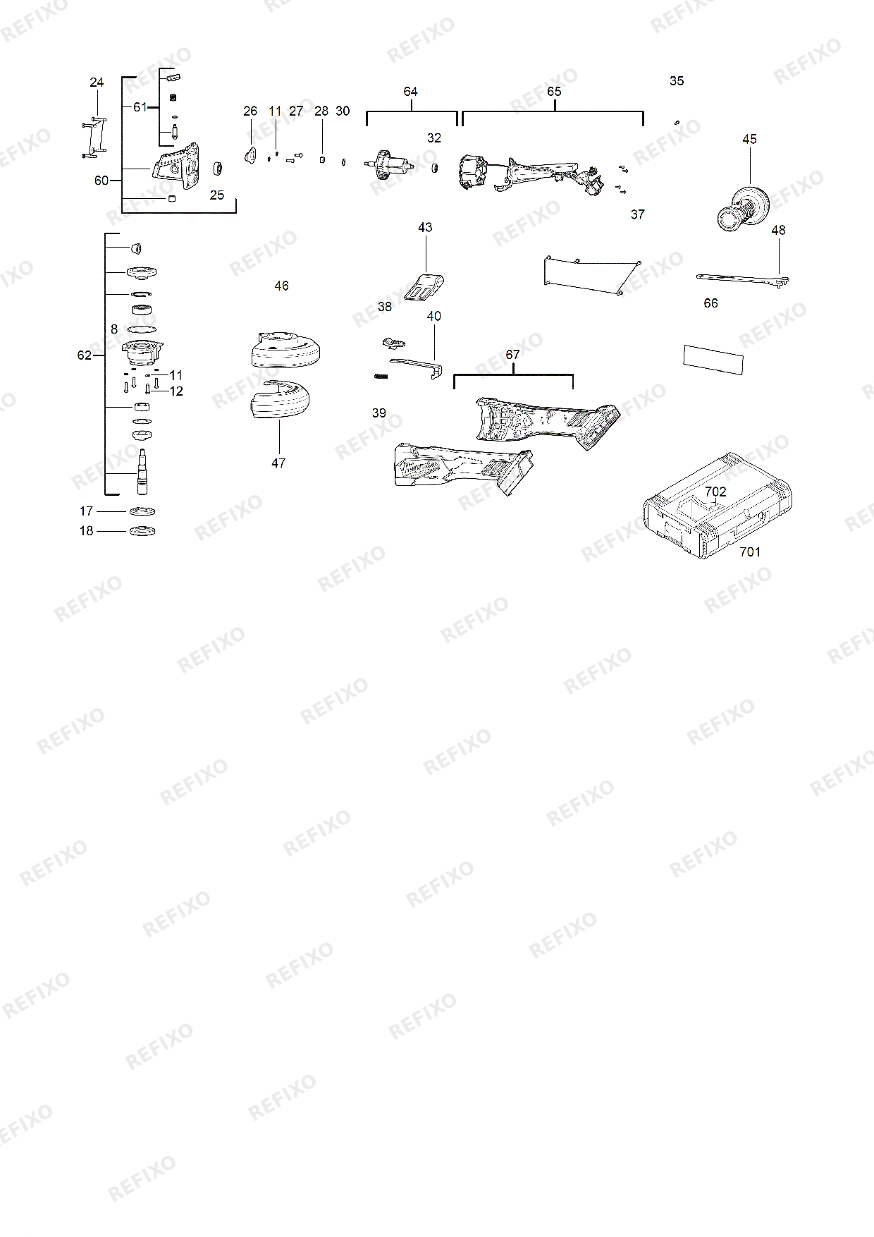 MILWAUKEE M18FSAG115X 0 4933478772 4000483049 — схема запчастей