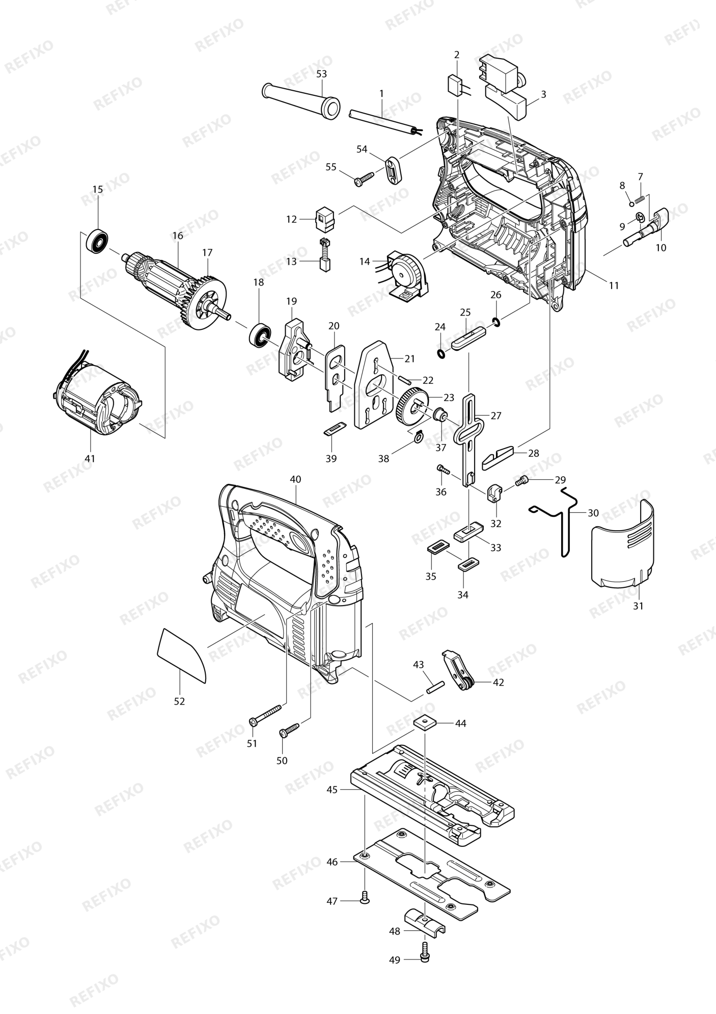 MAKITA 4329 — схема запчастей